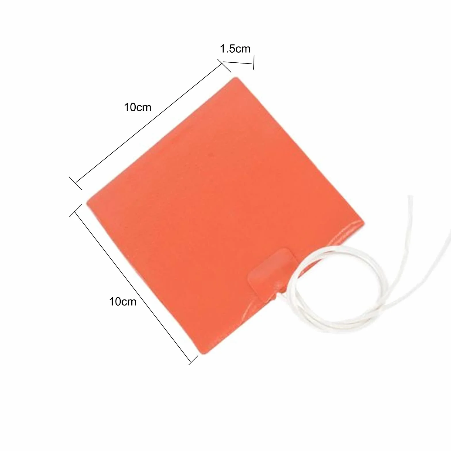 Fyearfly Płyta grzewcza o stałej temperaturze, 100x120mm 12V 12W Panel grzewczy z gumy silikonowej Bezpieczna elektryczna płyta grzewcza o stałej temperaturze 60℃ Maksymalna