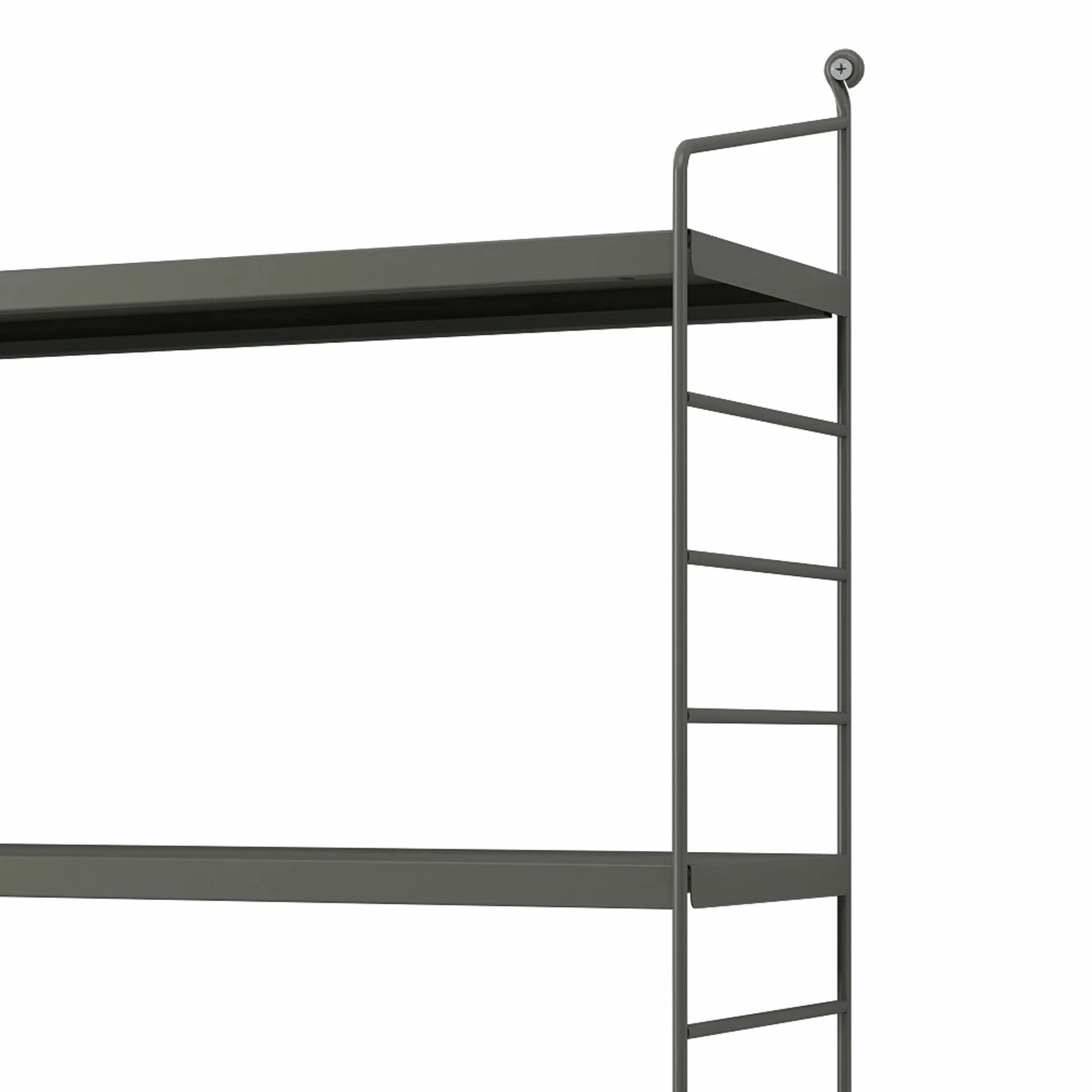[en.casa] Modułowy regał ścienny, regał metalowy, antracyt, regał wiszący z 3 półkami, regał łazienkowy, regał kuchenny, półka ścienna, do salonu