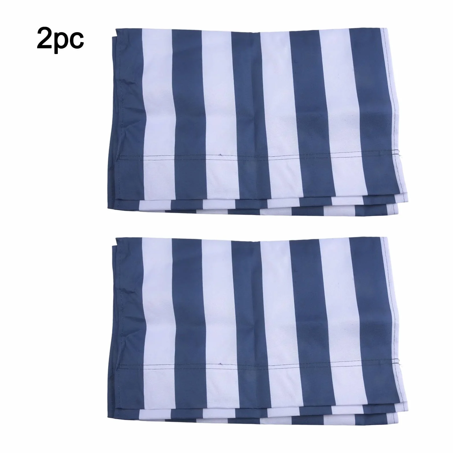 Wymiana leżaka plażowego tkanina poliestrowa biało-niebieskie paski, 120 x 44 cm, dwustronny pokrowiec na krzesło, na leżak, meble ogrodowe (2 szt.)
