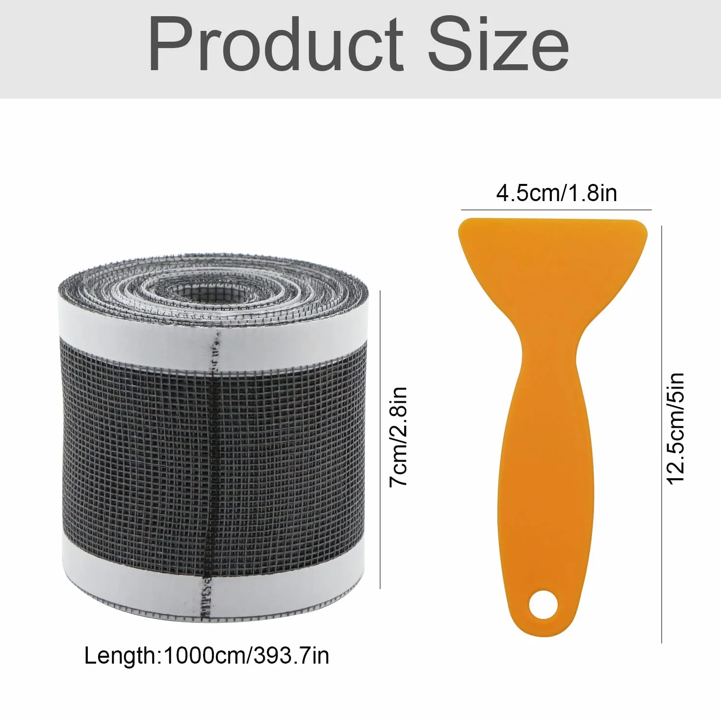 Sitko odpływowe prysznic 7 cm x 9 m poliester osłona łapacza włosów