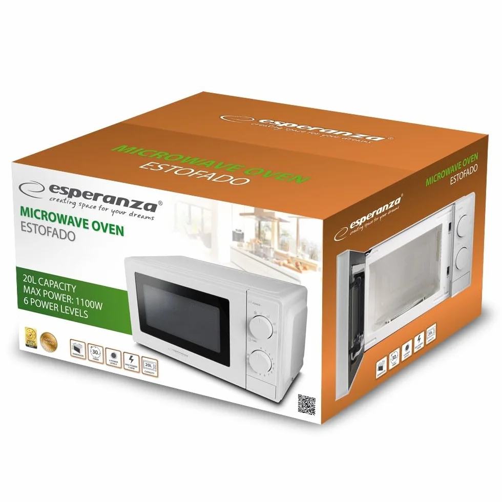Esperanza EKO011W Kuchenka mikrofalowa 1100W Biały