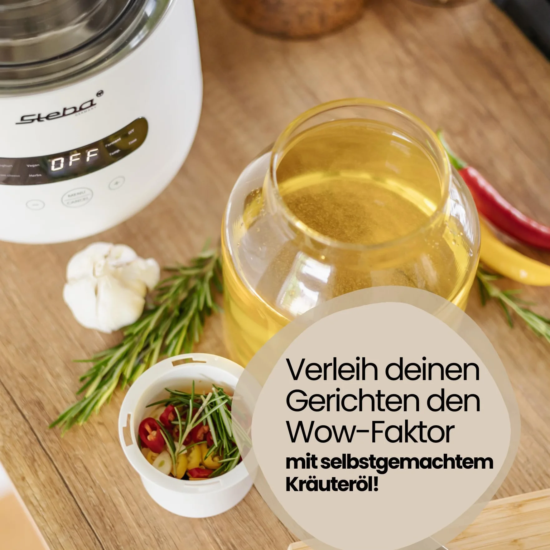 Steba JM 4 urządzenie do robienia jogurtów, 1 szklanka do jogurtu o pojemności 2 l, 1 szklanka do jogurtu o pojemności 1,3 l, 5 automatycznych programów, łatwe czyszczenie,