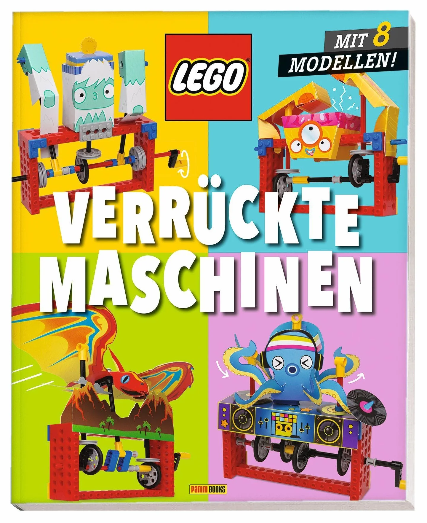 LEGO® Verrückte Maschinen: Mit 8 Modellen!: Geschenkbox mit Buch (64 Seiten), 62 LEGO® Elemente und 12 Papierbögen mit vorgestanzten Teilen
