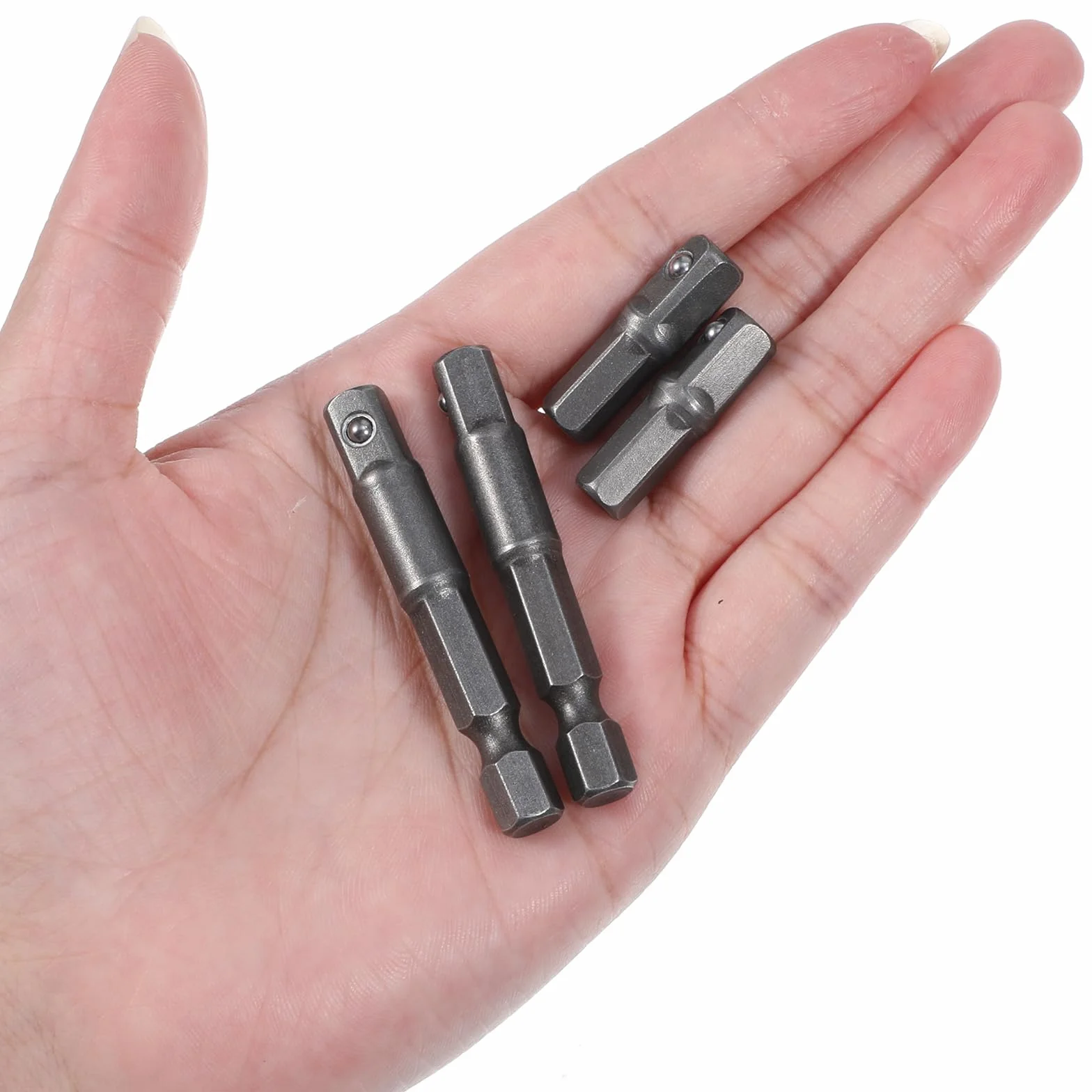 8-częściowy zestaw adapterów do kluczy nasadowych, uniwersalny adapter sześciokątny 6,35 mm (1/4") do wiertarki i wkrętarki akumulatorowej, nasadki i klucze nakrętkowe