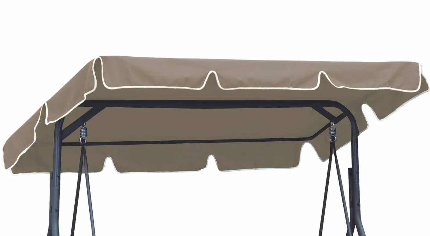 Uniwersalny daszek przeciwsłoneczny do huśtawki Hollywood, plandeka dachowa ok. 230 x 120 cm do huśtawki ogrodowej, plandeka dachowa, daszek zastępczy Beżowy [101]