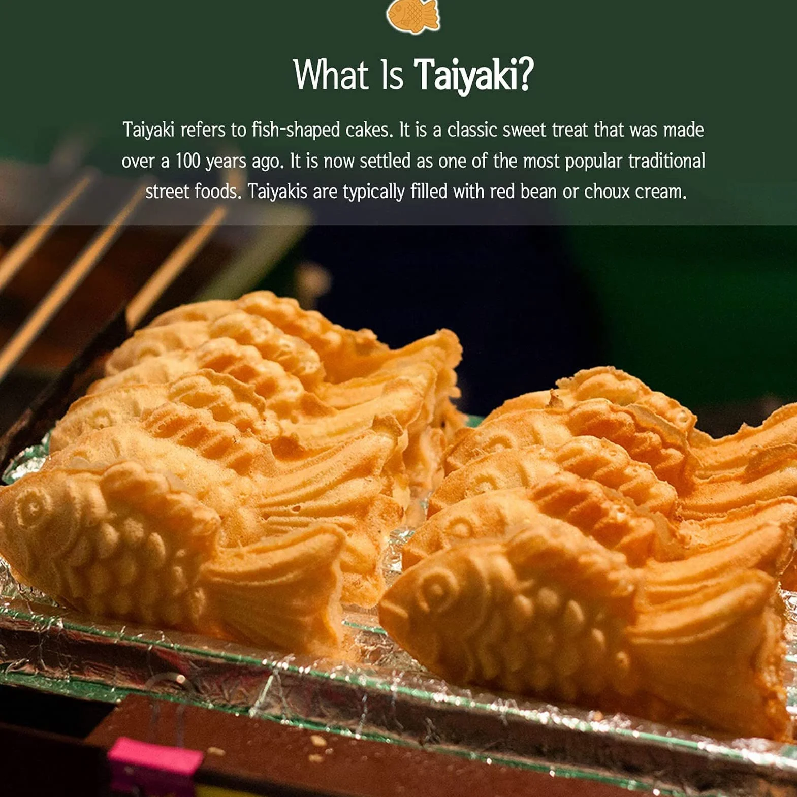 Patelnia do ciasta Taiyaki odlew aluminiowy spożywczy 4 tace nieprzywierająca japońska forma do wafli