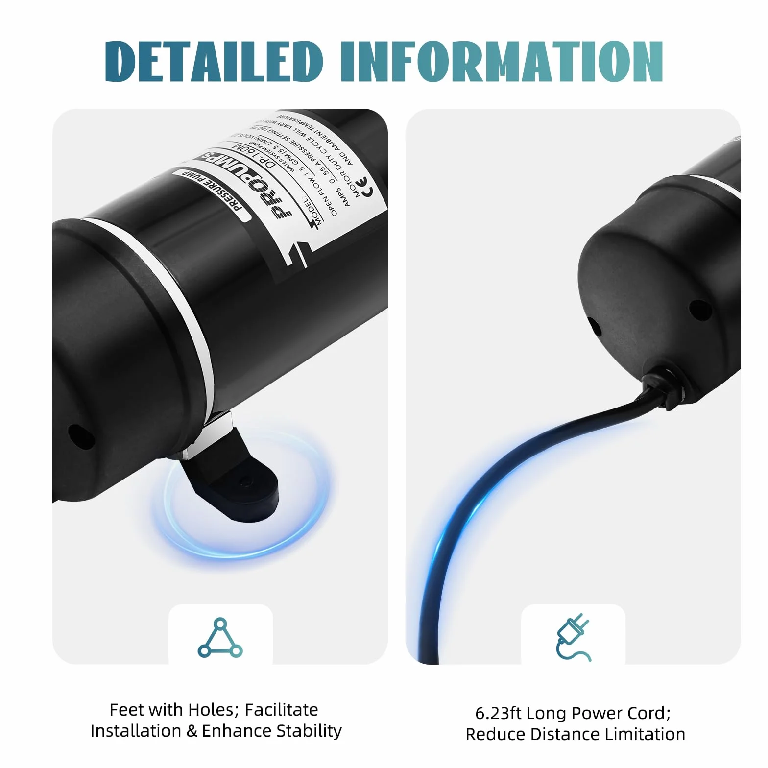Pompa Membranowa 220 V DP-160 M, Wodna 70 W, Samozasysająca 5-5,5 L/Min, 160 PSI, Wysokociśnieniowa Z Przełącznikiem Ciśnieniowym