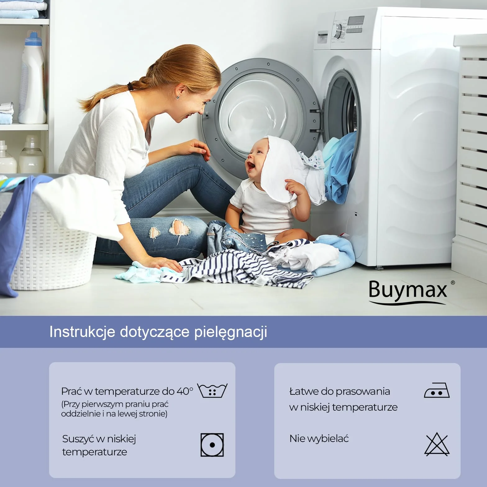 Buymax® 3-częściowy komplet pościeli 200 x 220 cm, 100% bawełna, komplet pościeli 200 x 220 cm z 2 poszewkami na poduszkę 80 x 80 cm, Öko-Tex Renforcé komplet z zamkiem błyskawicznym