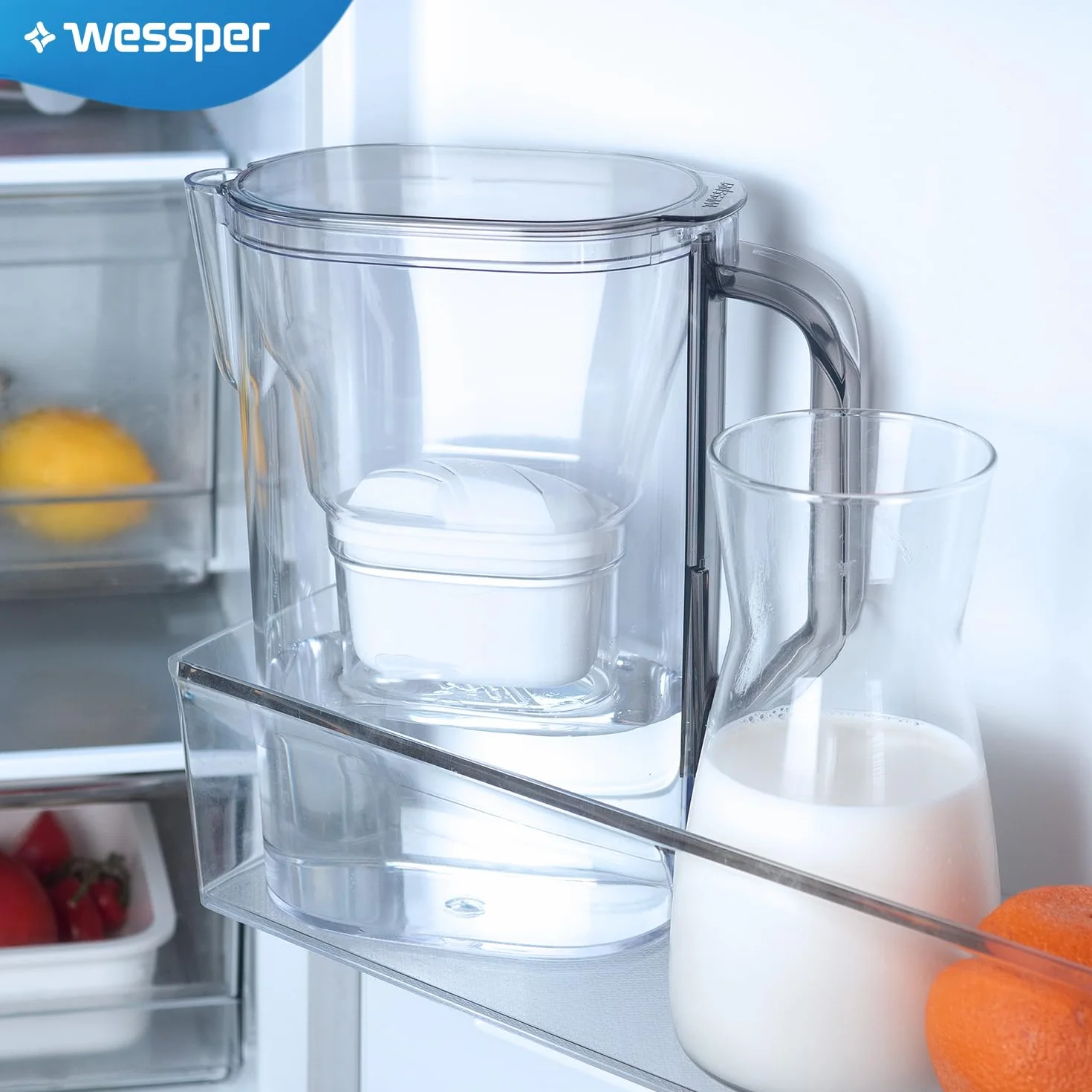 Wessper Filtry do Dzbanka Filtrującego Wodę, Redukcja Chloru i Metali Ciężkich, Zamienniki Dafi Unimax Aquaphor A5 BRITA Maxtra+ PHILIPS AWP212/10, Zestaw 4 Sztuk