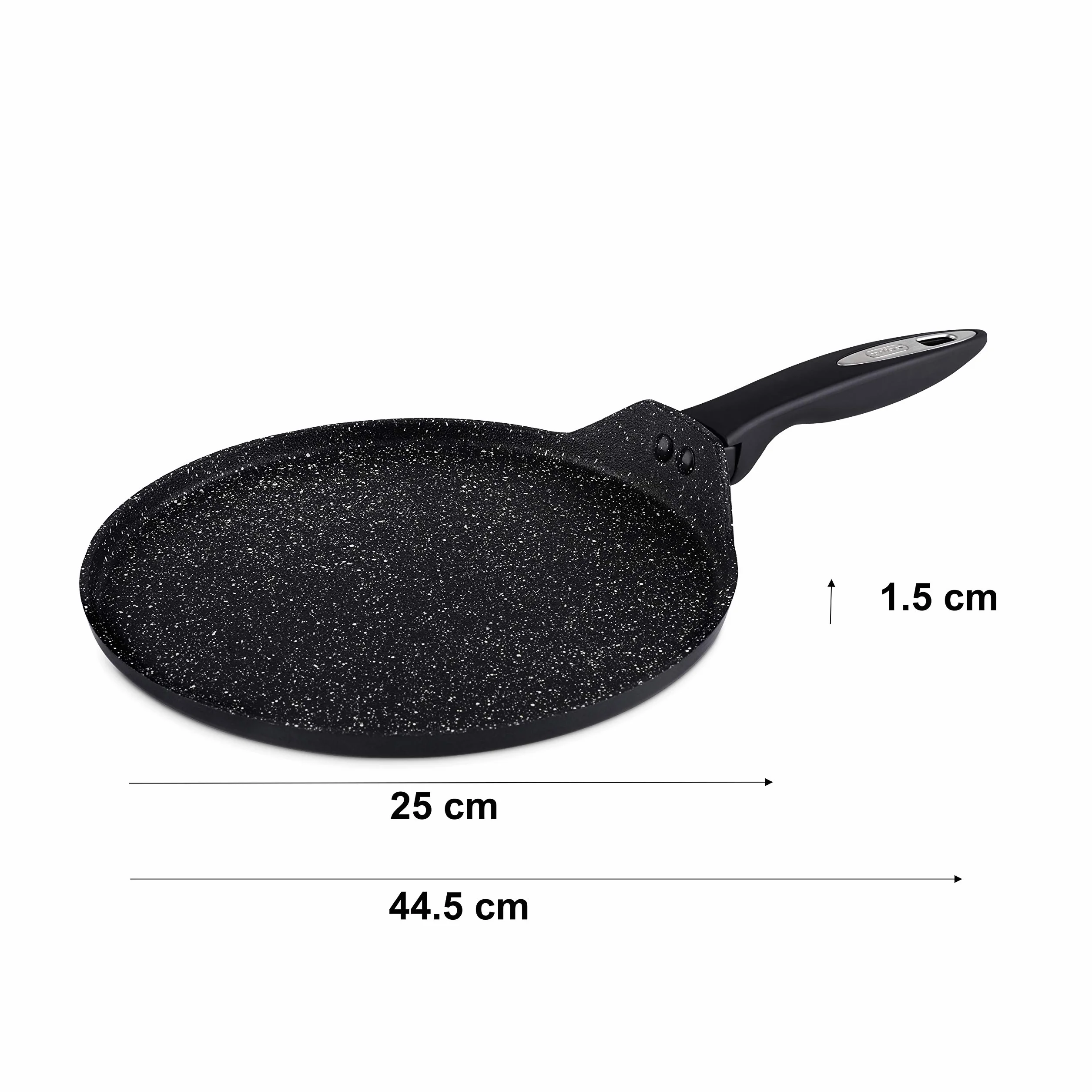 Zyliss E980130 Ultimate Patelnia do naleśników, 25cm/10in, wszystkie palniki, w tym indukcyjne, czarna, aluminium, 10 lat nieprzywierająca gwarancja