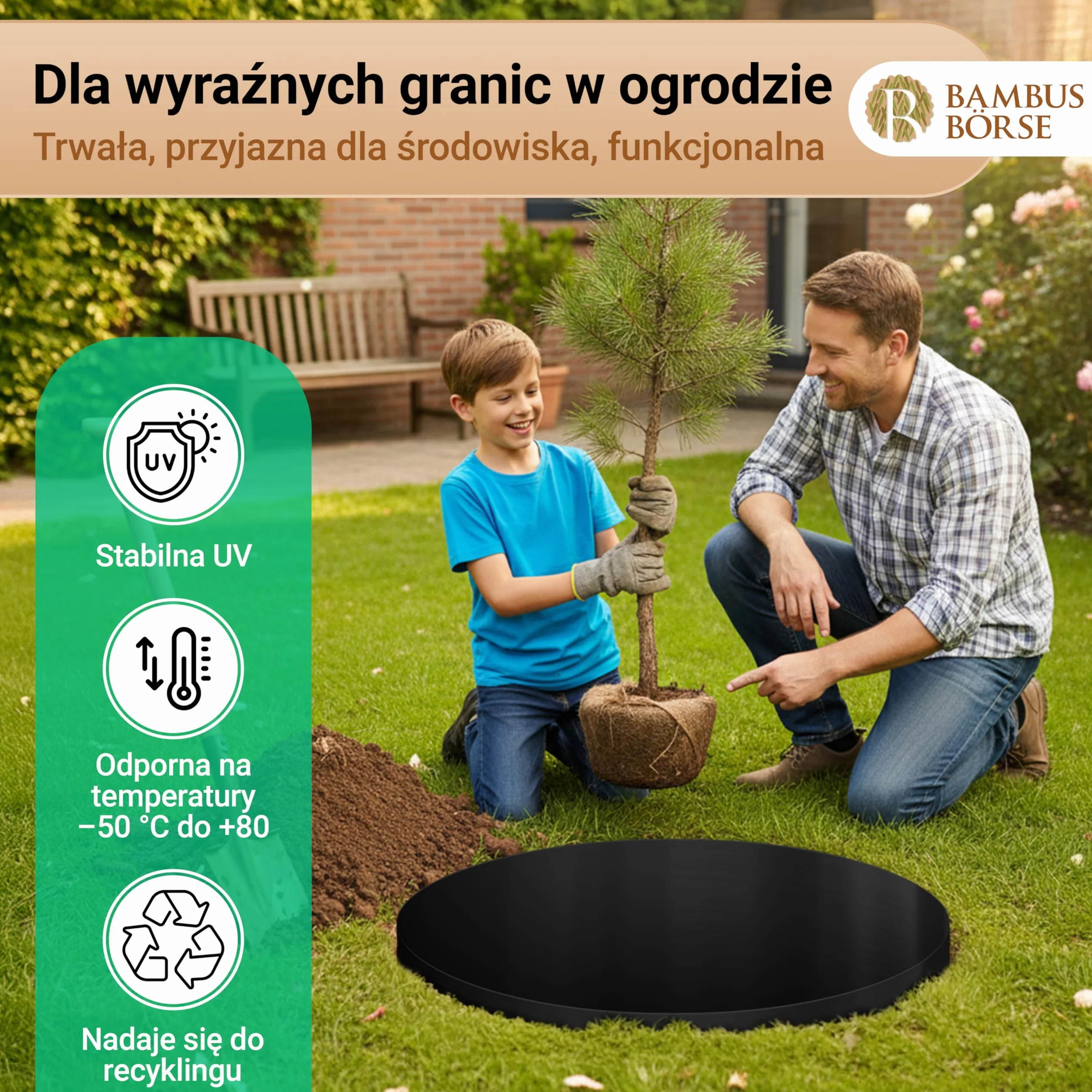 Ogranicznik korzeniowy Bariera kłącza grubość 2 mm, wysokość 100 cm, długość 5 metrów