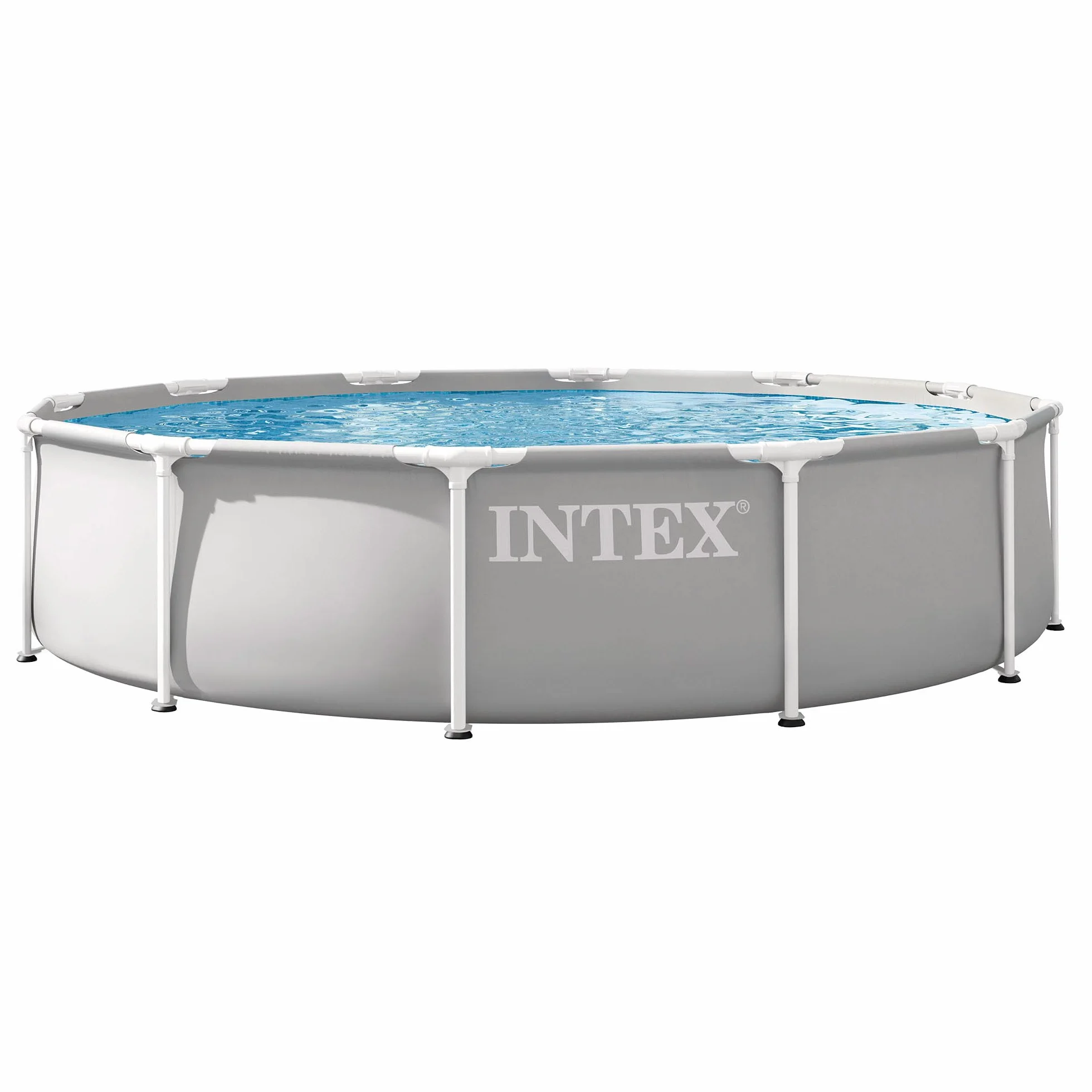 Intex Prism Basen Ogrodowy, Szary/Biały, 366 x 366 x 76 cm