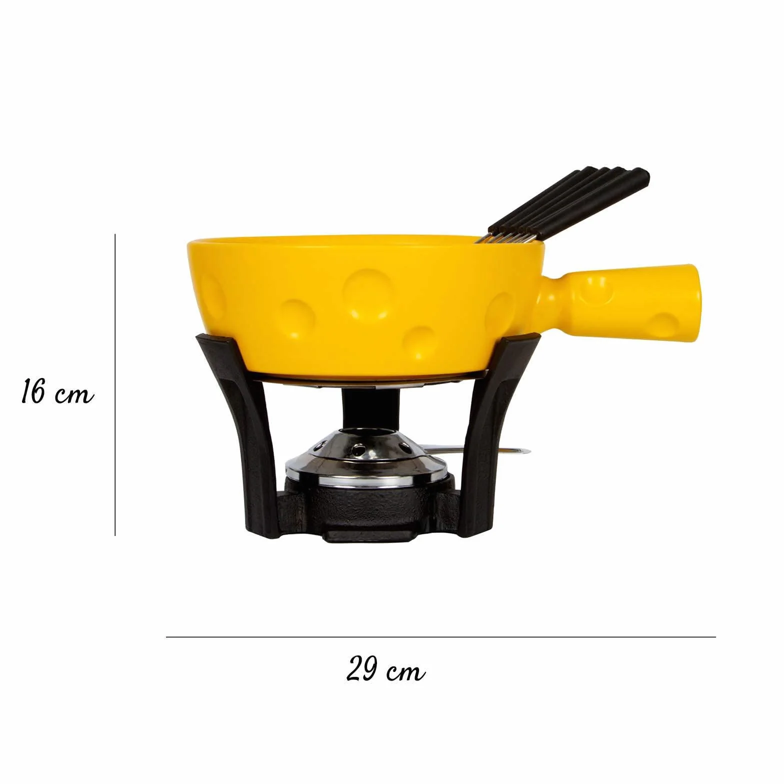 Boska Super Cheesy Zestaw do fondue 1,3 l Żółty
