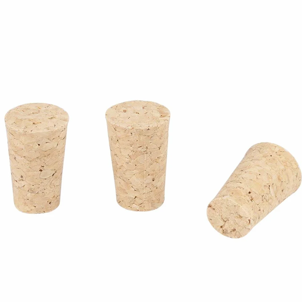 Naturalne korki do wina 22 × 17 × 35 mm, korkowe, miękkie drewno, 10 szt.