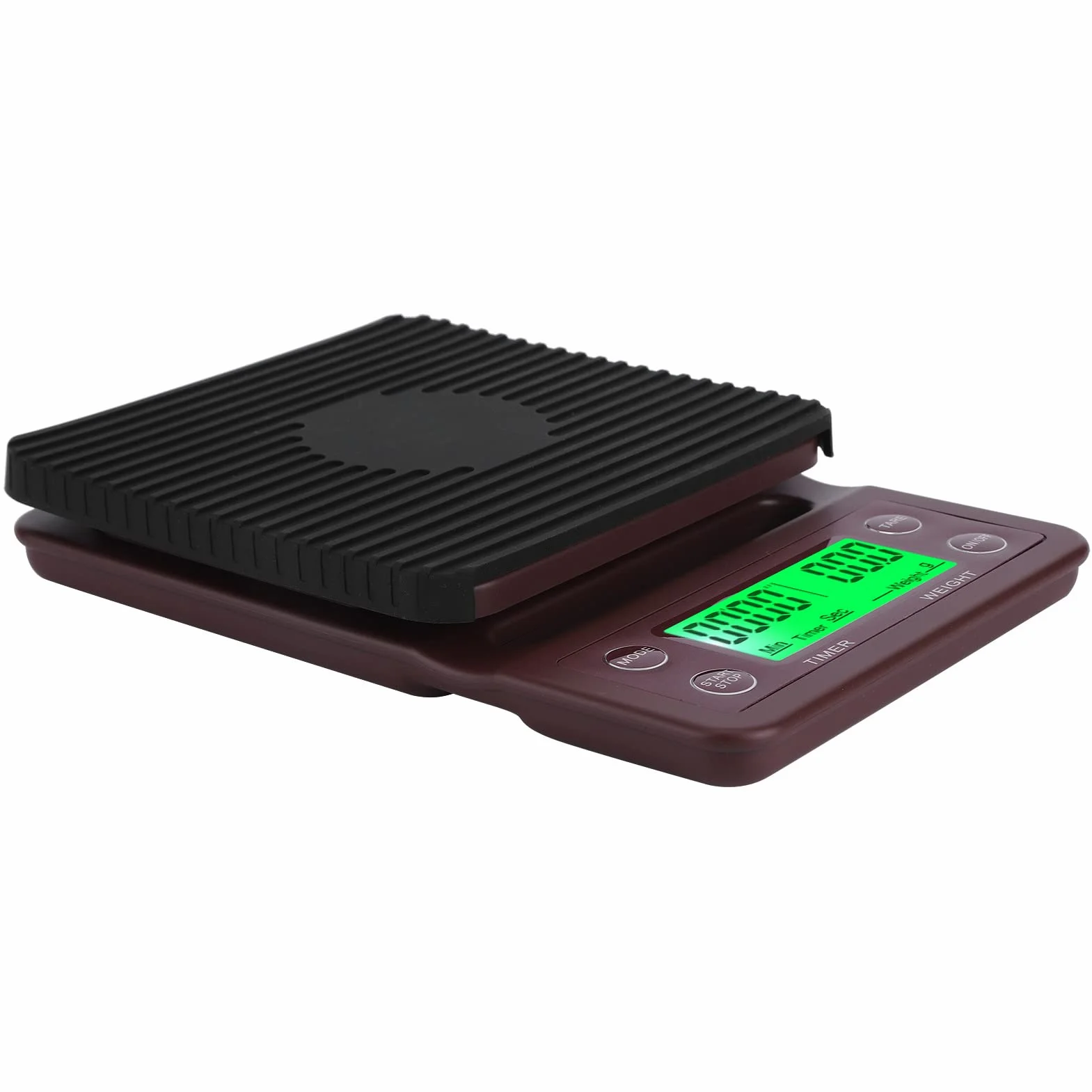 Waga do kawy z timerem, skala espresso do kawy, precyzyjna elektroniczna waga kuchenna do parzenia kawy z wyświetlaczem LCD (wino czerwone 2)