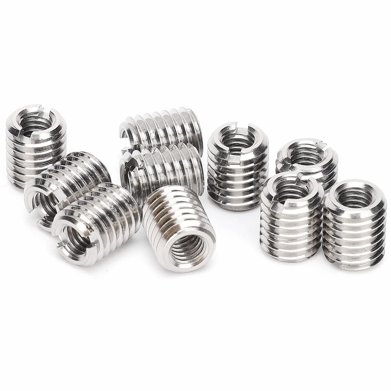 10pcs Wstaw nakrętkę, Narzędzie do Naprawy Gwintu M6 i M10, Gniazdo Konwersji, Wykonane z 303 Stali Nierdzewnej, Standardowa Specyfikacja, Odpowiednia dla Różnych Pól