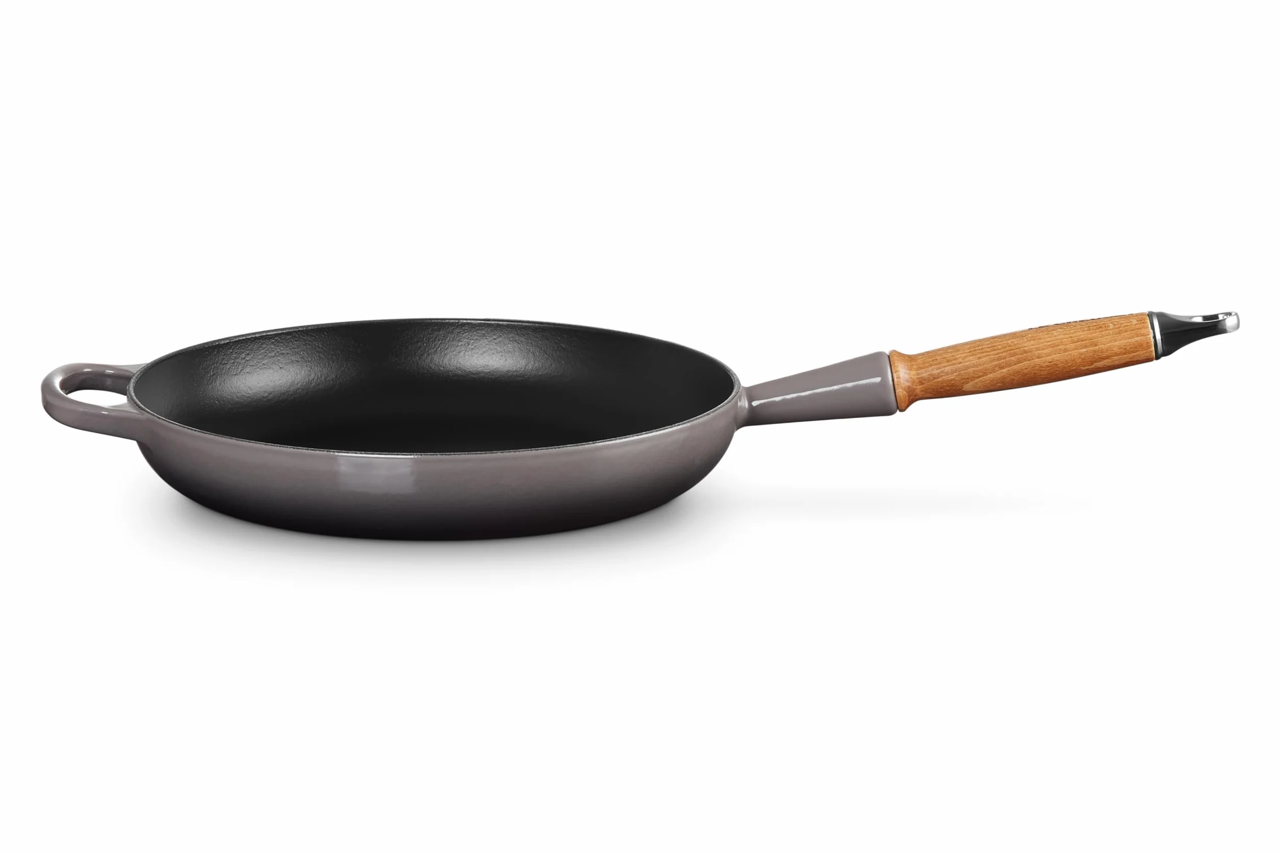 Le Creuset Signature 20258284440422 patelnia żeliwna z drewnianym uchwytem 28 cm Flint