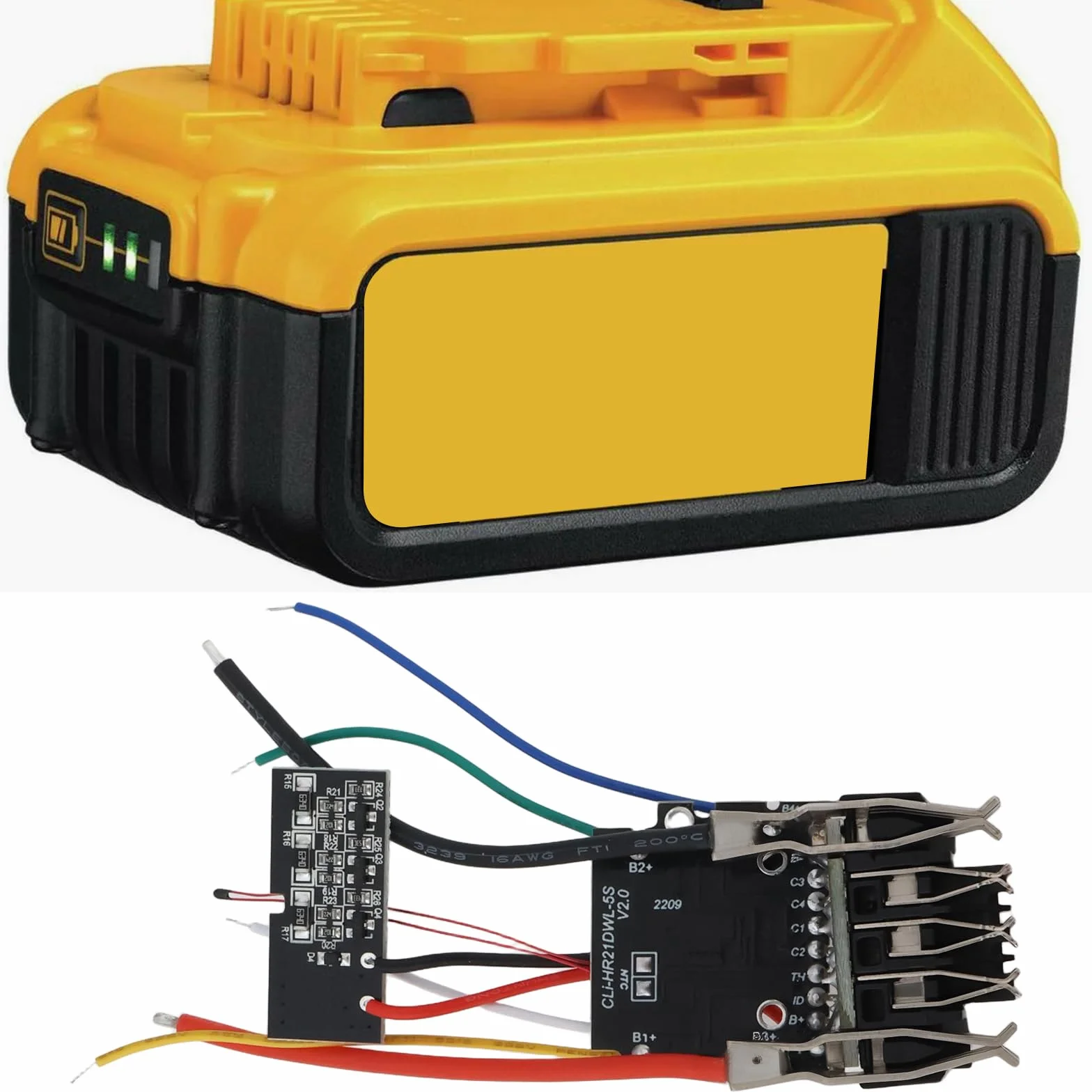 EMSea Płyta ochronna na baterię litową do elektronarzędzi kompatybilna z akumulatorem DeWalt 20V MAX DCB205