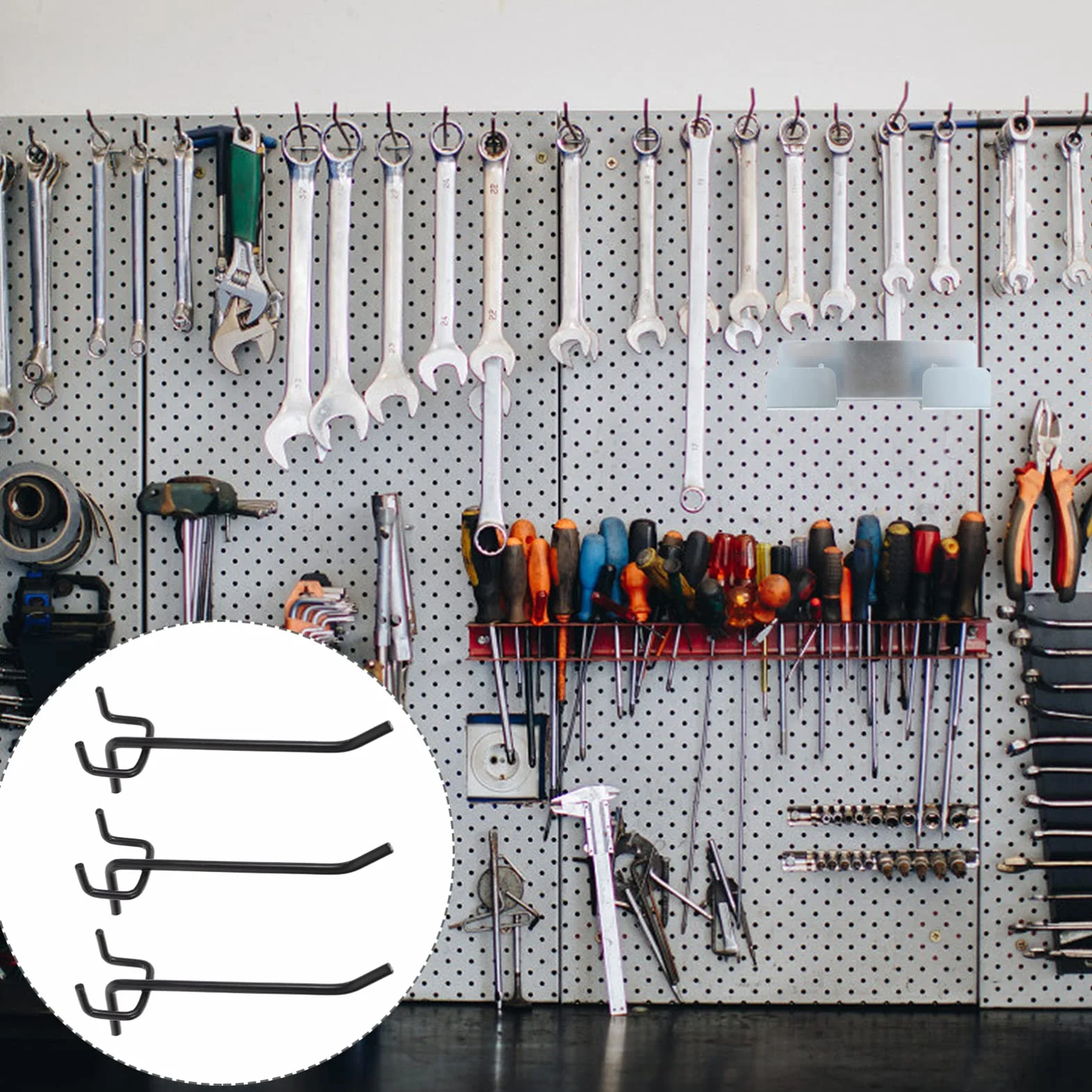 iplusmile 50kawałki Sztuk Haczyków Narzędziowych Do Ściany Wodoodporne Haczyki Do Organizacji Garażu Biurze Kuchni Sklepach Stalowe Haczyki Pegboard o Wysokiej Wytrzymałości