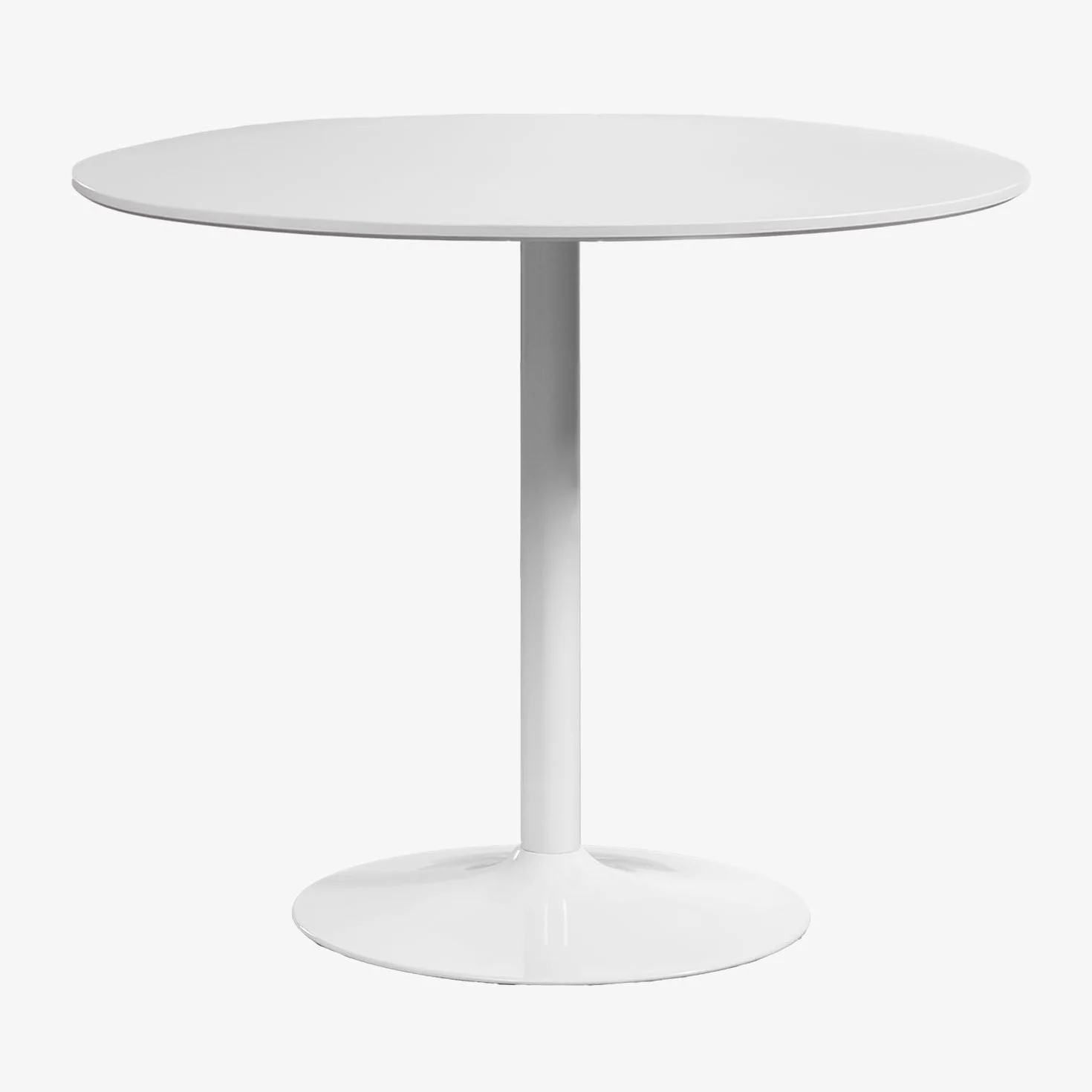 SKLUM Okrągły stół do jadalni z płyty MDF i metalu Yvetta Ø90 cm