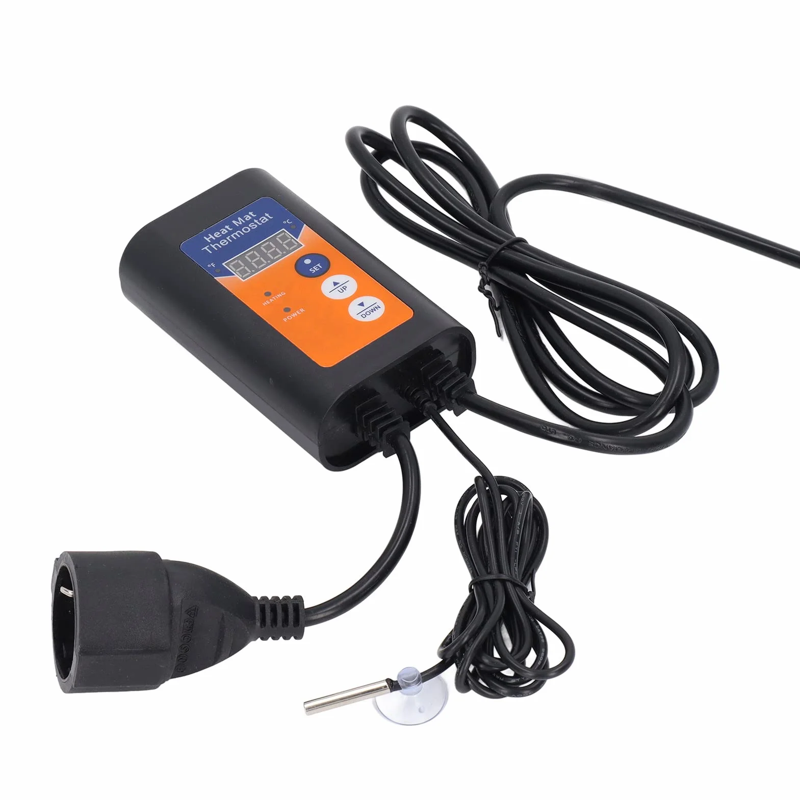 Cyfrowy termostat maty grzewczej, LED 1000W Fahrenheita Celsjusza Cyfrowy regulator temperatury przełączany mata ciepła sadzonki do kiełkowania nasion(#2)