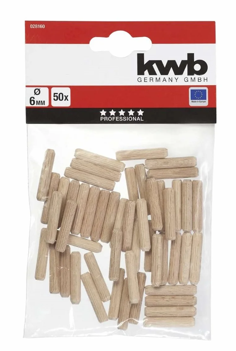 50 szt. kołki drewniane 6 x 30 mm
