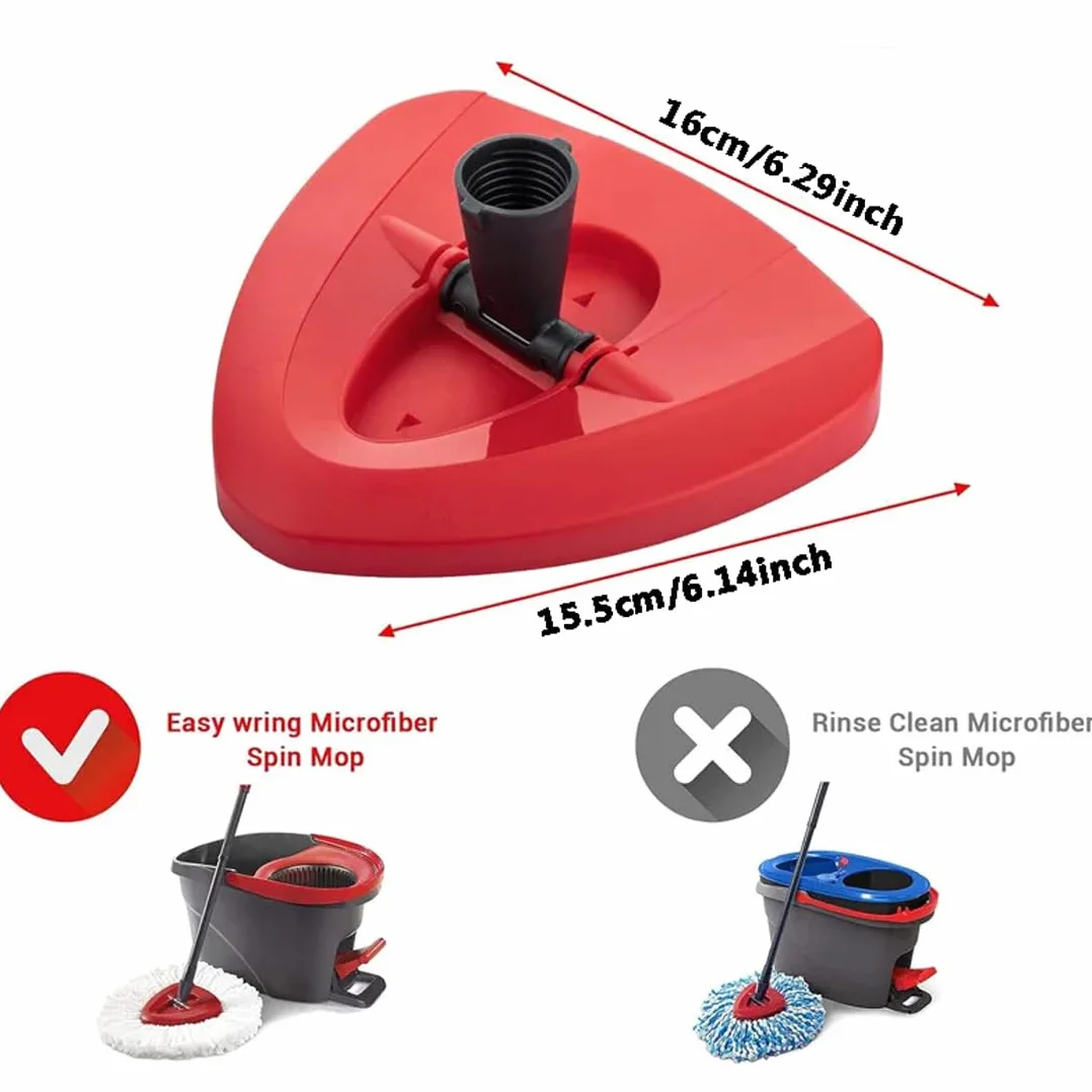 Wymienna podstawa głowicy mopa, obracana o 360°, trójkątna osłona głowicy, plastikowa obudowa kompatybilna z Vileda EasyWring 1-Tank System, akcesoria do mopa