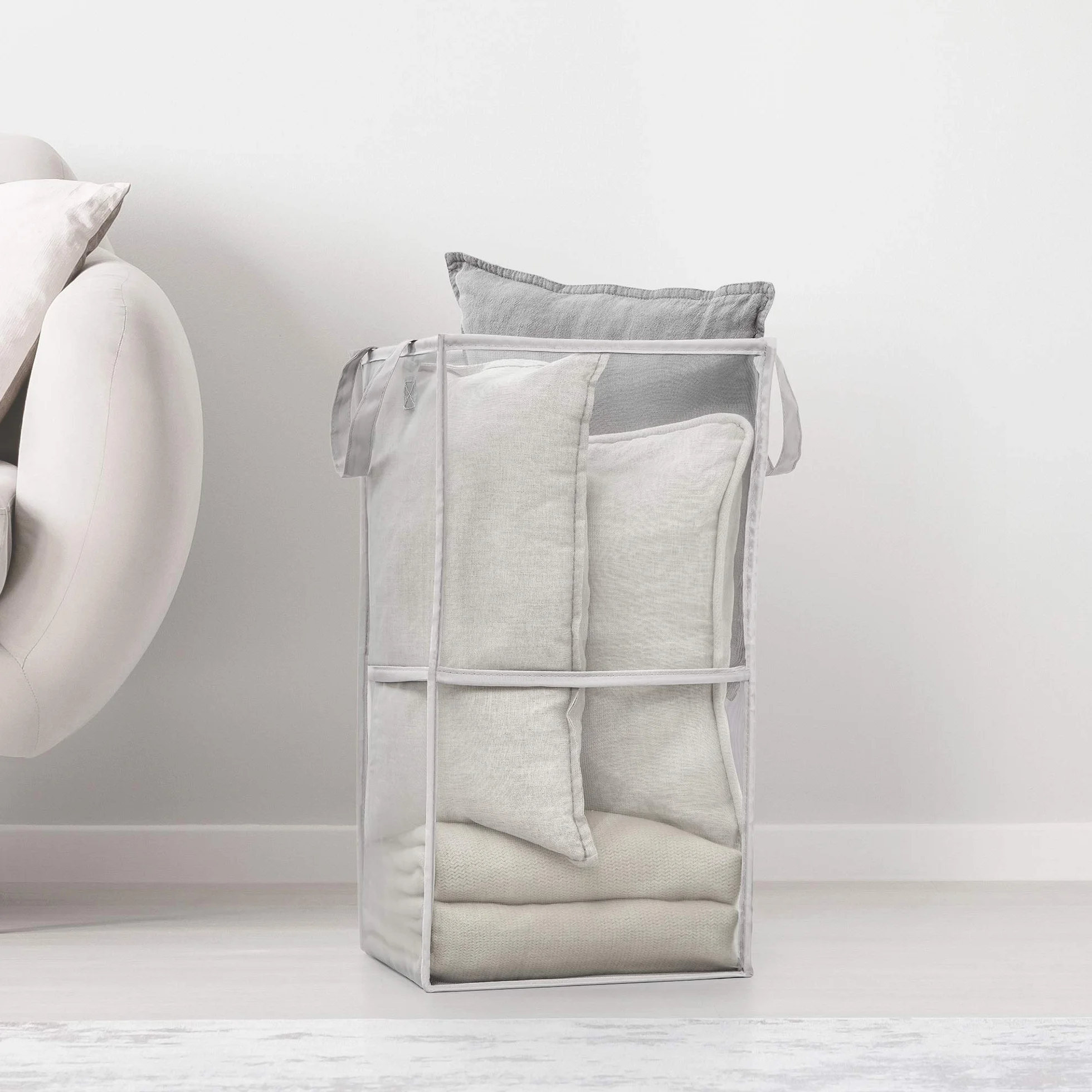 Rayen Cesta de almacenaje plegable, szary, Medida: 2 62 x 30 x 30 cm / 1 poziom: 30 x 30 x 30 cm/plegado: 30 x 30 x 3,5 cm