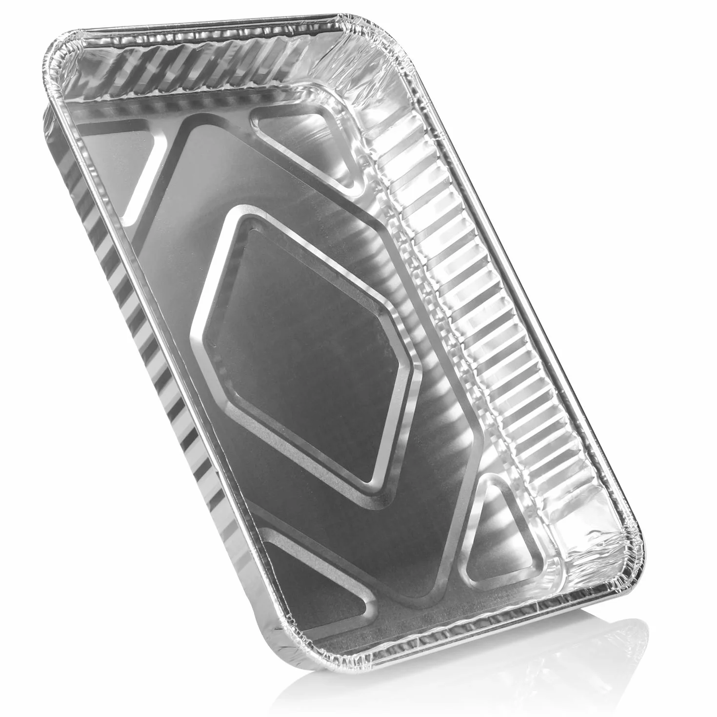 COM-FOUR® 20x blacha do grillowania, jednorazowe blachy aluminiowe, aluminiowa patelnia grillowa do grillowania, gotowania i pieczenia, ociekacz do piekarnika, grilla i BBQ (20 sztuk - 32 x 23 x 4 cm)