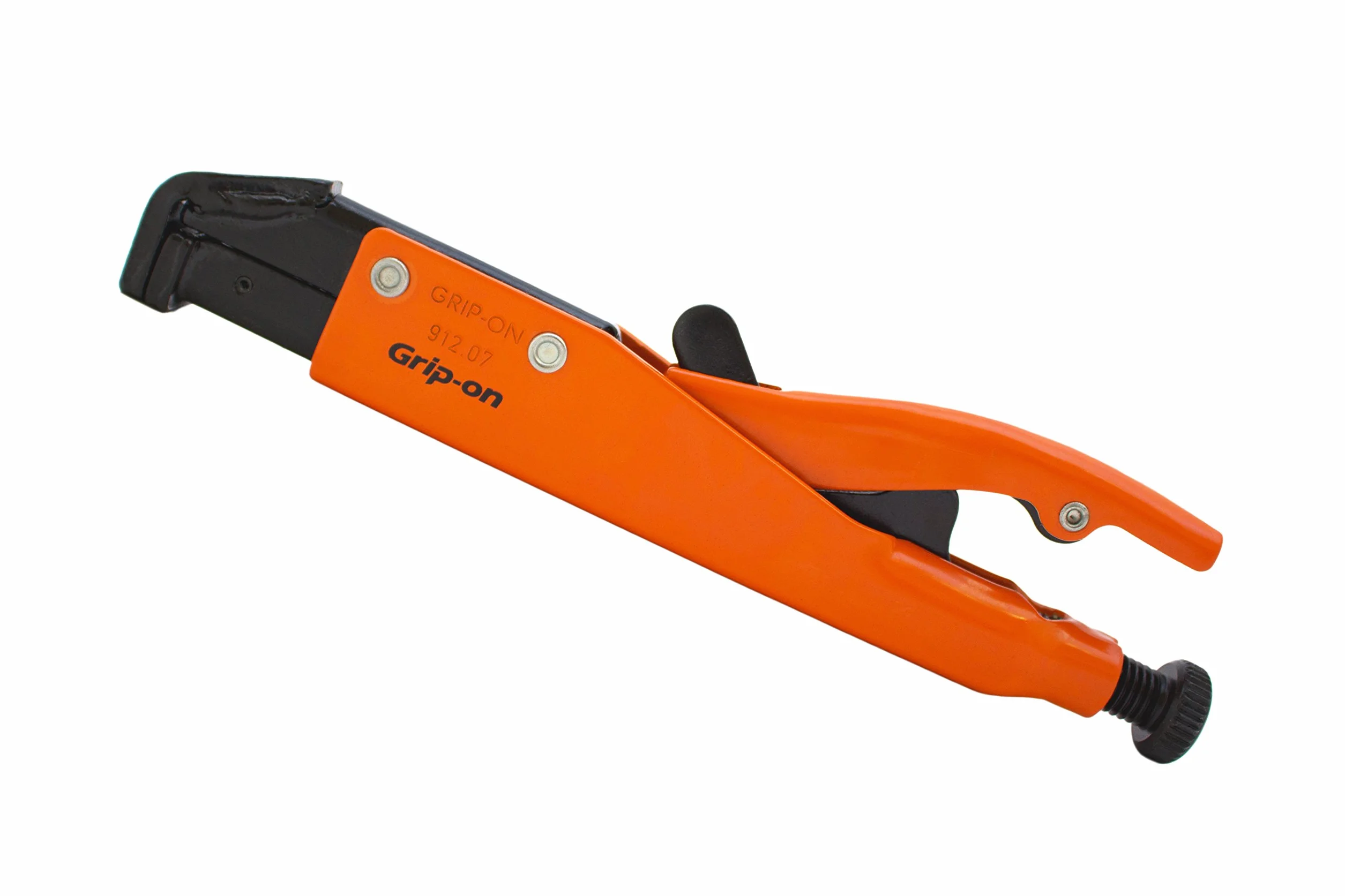 Grip-On 91207 szczypce blokujące w kształcie litery L 17 cm z uchwytem osiowym w kolorze pomarańczowym epoksydowym