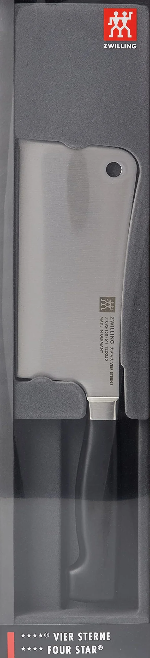Zwilling 150 mm 4-gwiazdkowy tasak ze stali nierdzewnej czarny