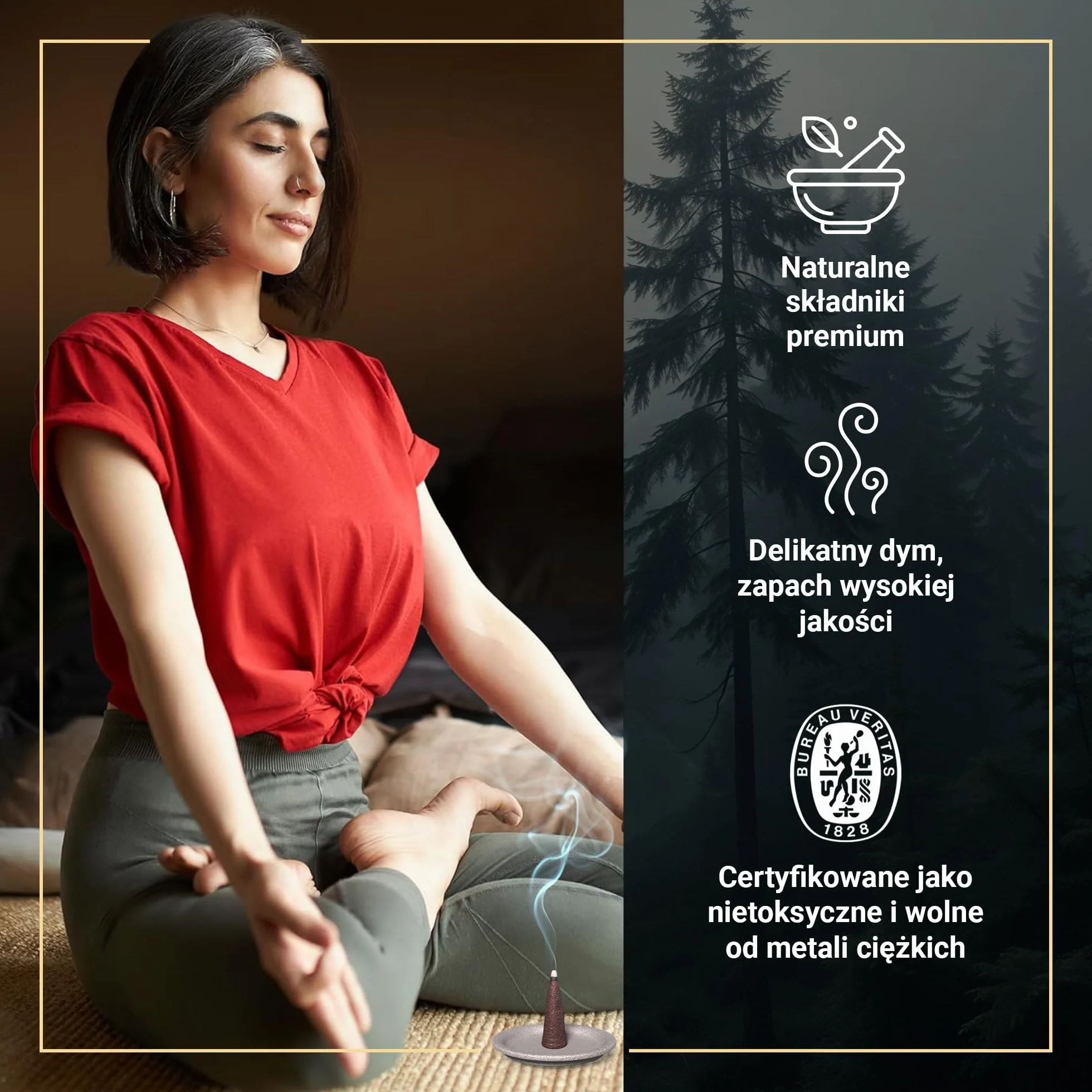 Fumino® Zapach Oudh – świeże kadzidełka stożkowe, 15 sztuk w opakowaniu, Masala Agarbatti Joss, zapach do relaksu i medytacji, dekoracja domu