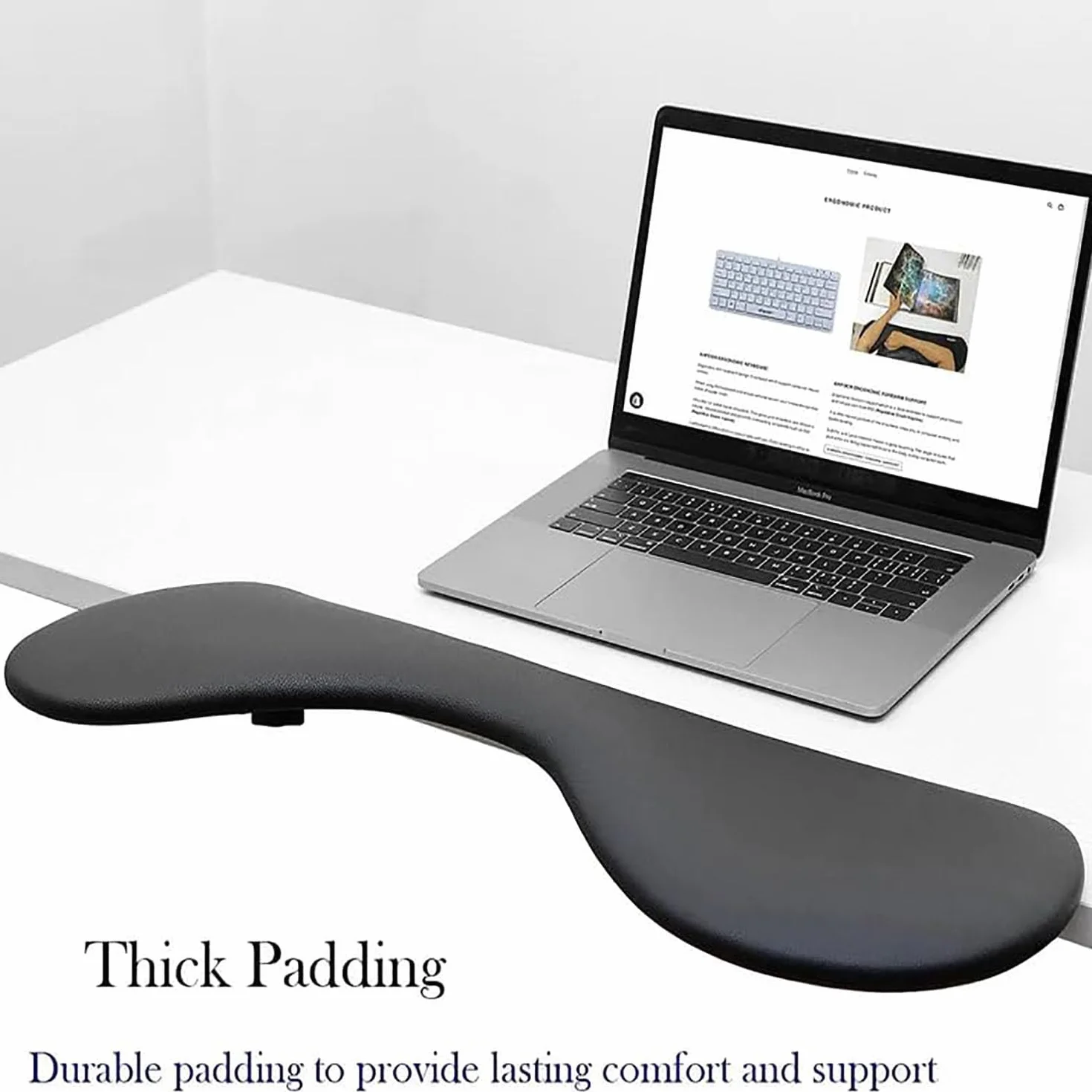 Składane przedłużenie biurka, podłokietnik 68 cm, ergonomiczna skóra pod pachami, wyściółka na nadgarstki i łokcie, do domu i biura, łatwe pisanie i łagodzenie bólu