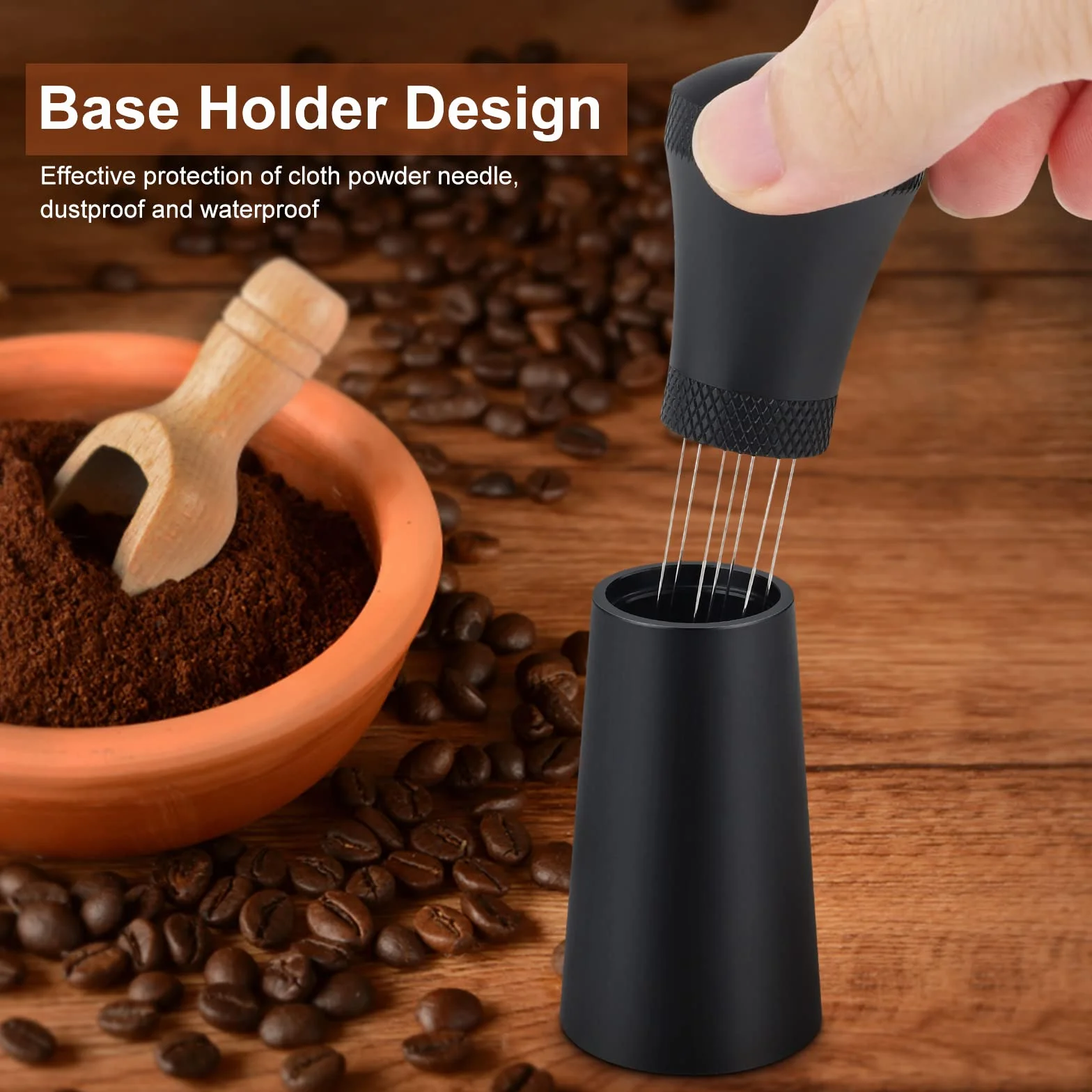 WDT Tool, WDT Tool igła do espresso z 7 cienkimi igłami, tamper do kawy, igła do espresso, akcesoria do kawy, mikser do espresso, dla baristy