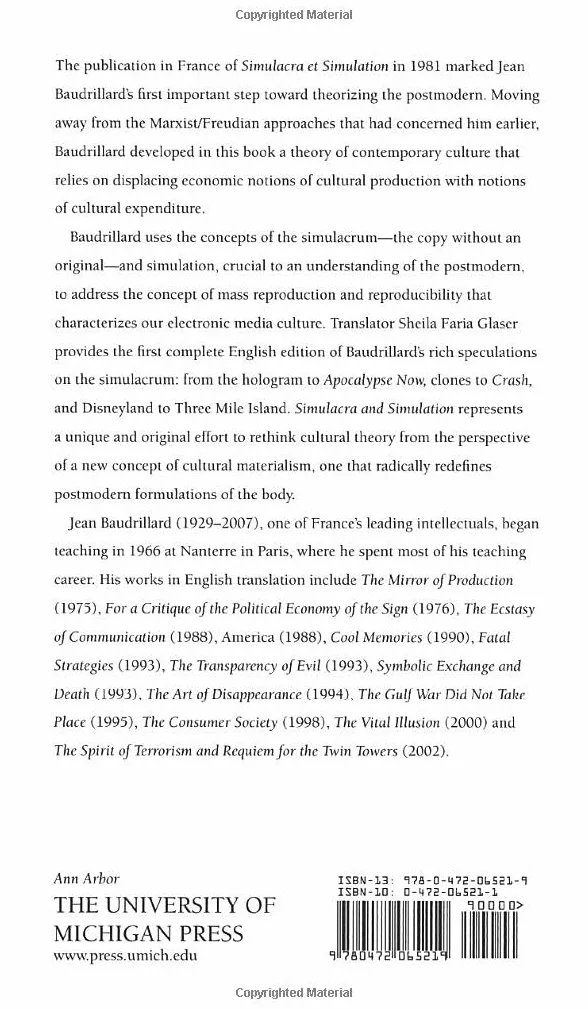 Simulacra and Simulation