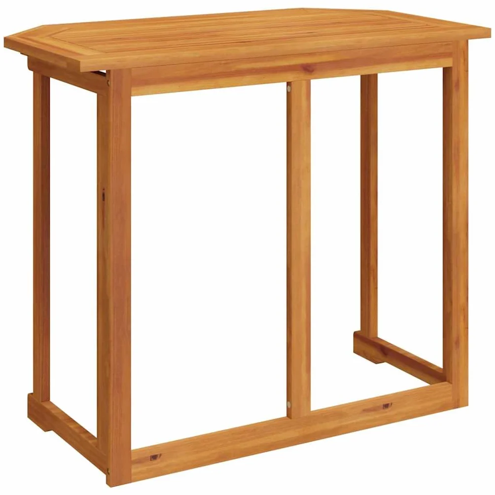 vidaXL Stół bistro z litego drewna akacjowego, trwały i odporny na warunki atmosferyczne, praktyczna składana konstrukcja, łatwy montaż, 90 x 50 x 75 cm