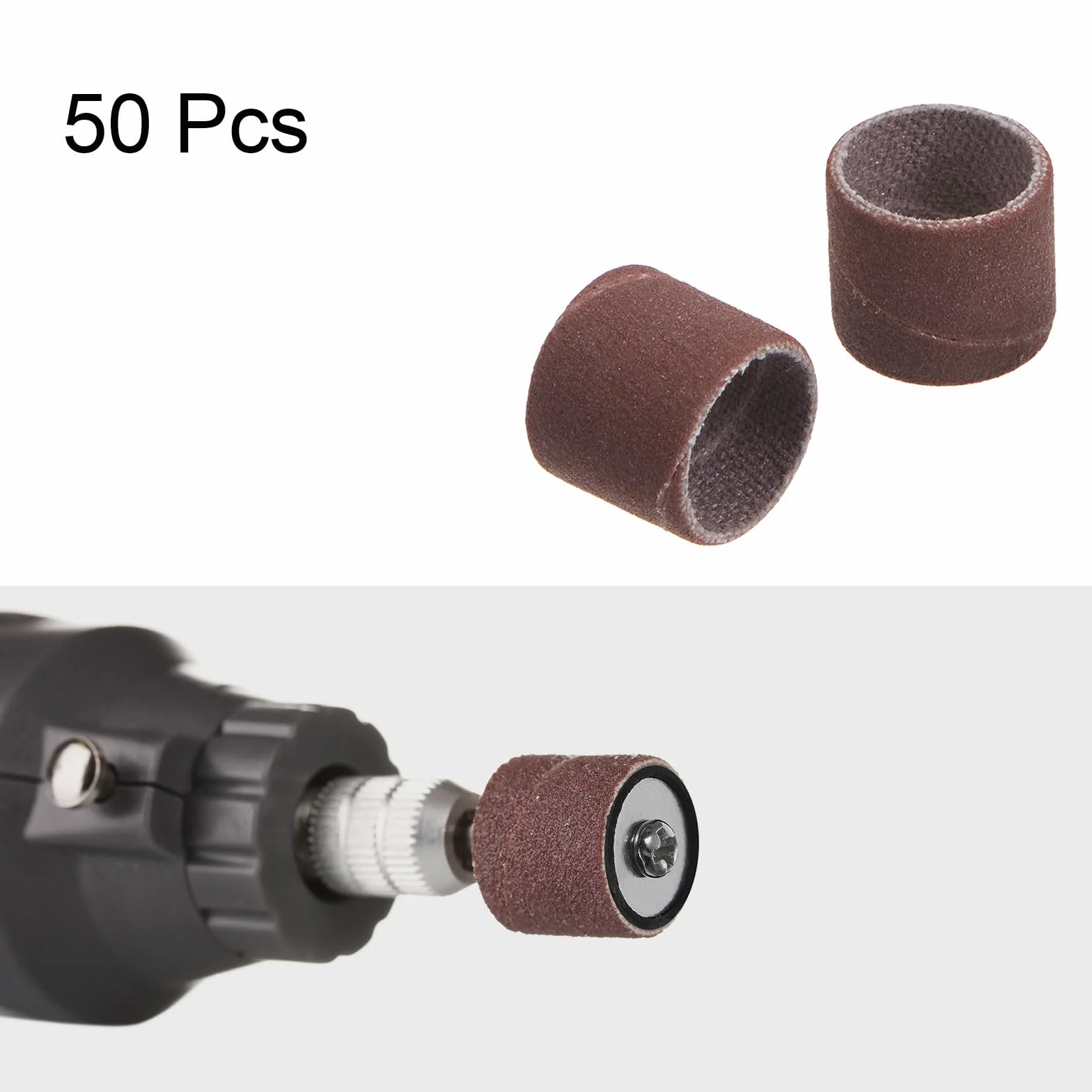QUARKZMAN 50 sztuk sztuk bębnów szlifierskich 1/2" mini tulejki szlifierskie 400 ziarnistości taśmy szlifierskie do szlifierek bębnowych urządzeń obrotowych