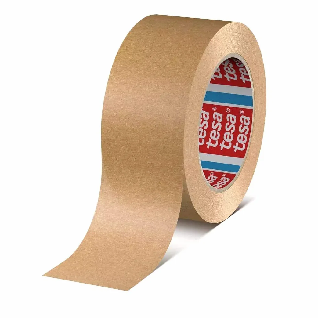 tesa 4713, taśma papierowa, taśma do pakowania, 50 mm x 50 m (50 mm brązowa, 1 rolka)