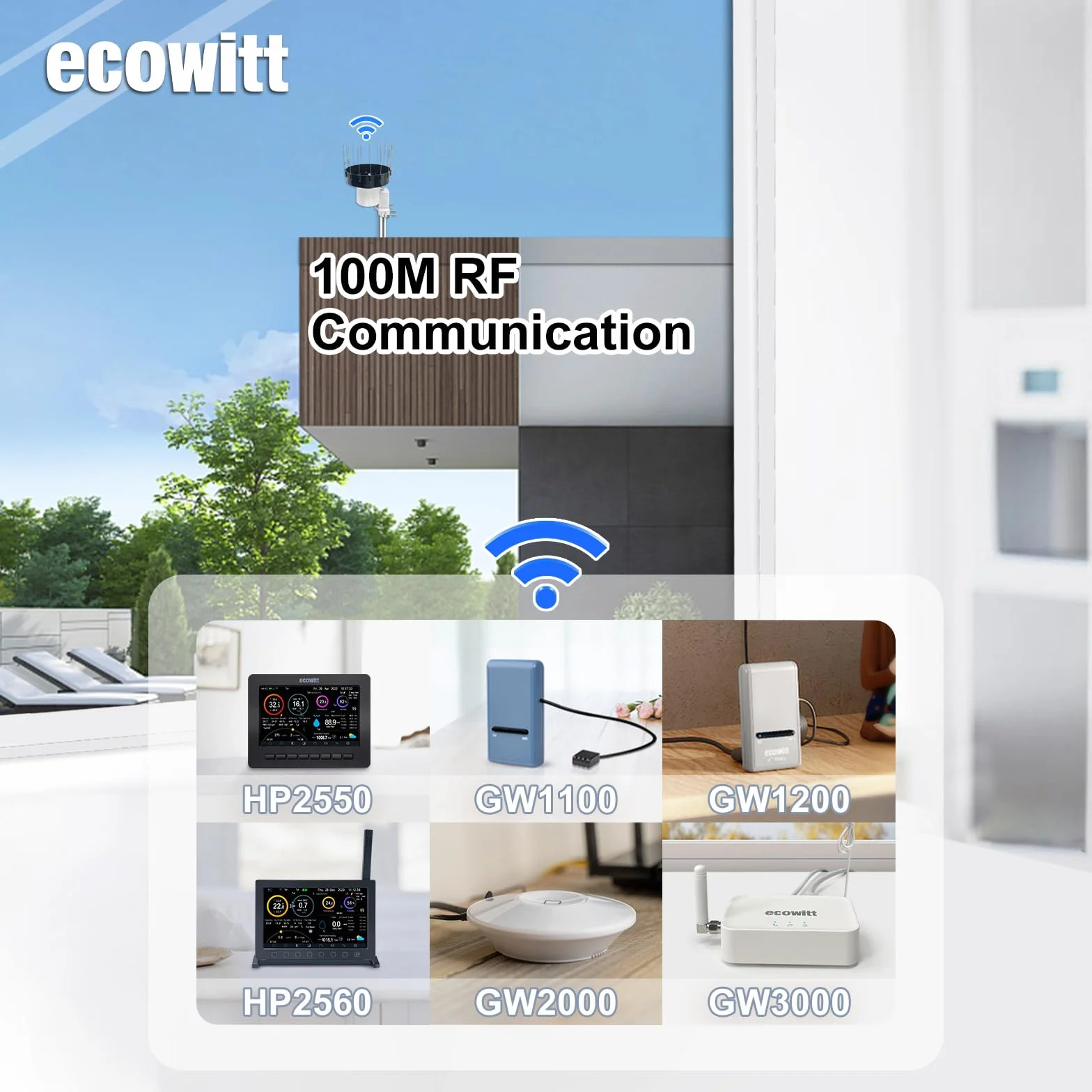 ECOWITT WH5370H bezprzewodowy cyfrowy deszczomierz (z termometrem), wysoce precyzyjny, samoopróżniający się zbiornik na deszcz o ulepszonej konstrukcji lejka 3,5 cm do monitorowania deszczu w czasie