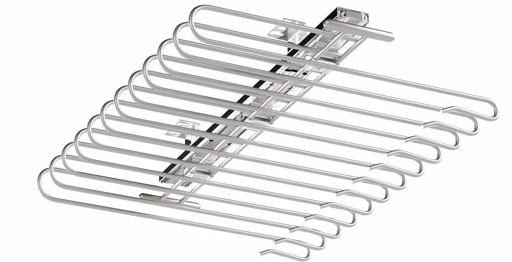 Wenko Wenko Wysuwany Wieszak na Spodnie, Srebrny, 10 x 47 x 33 cm