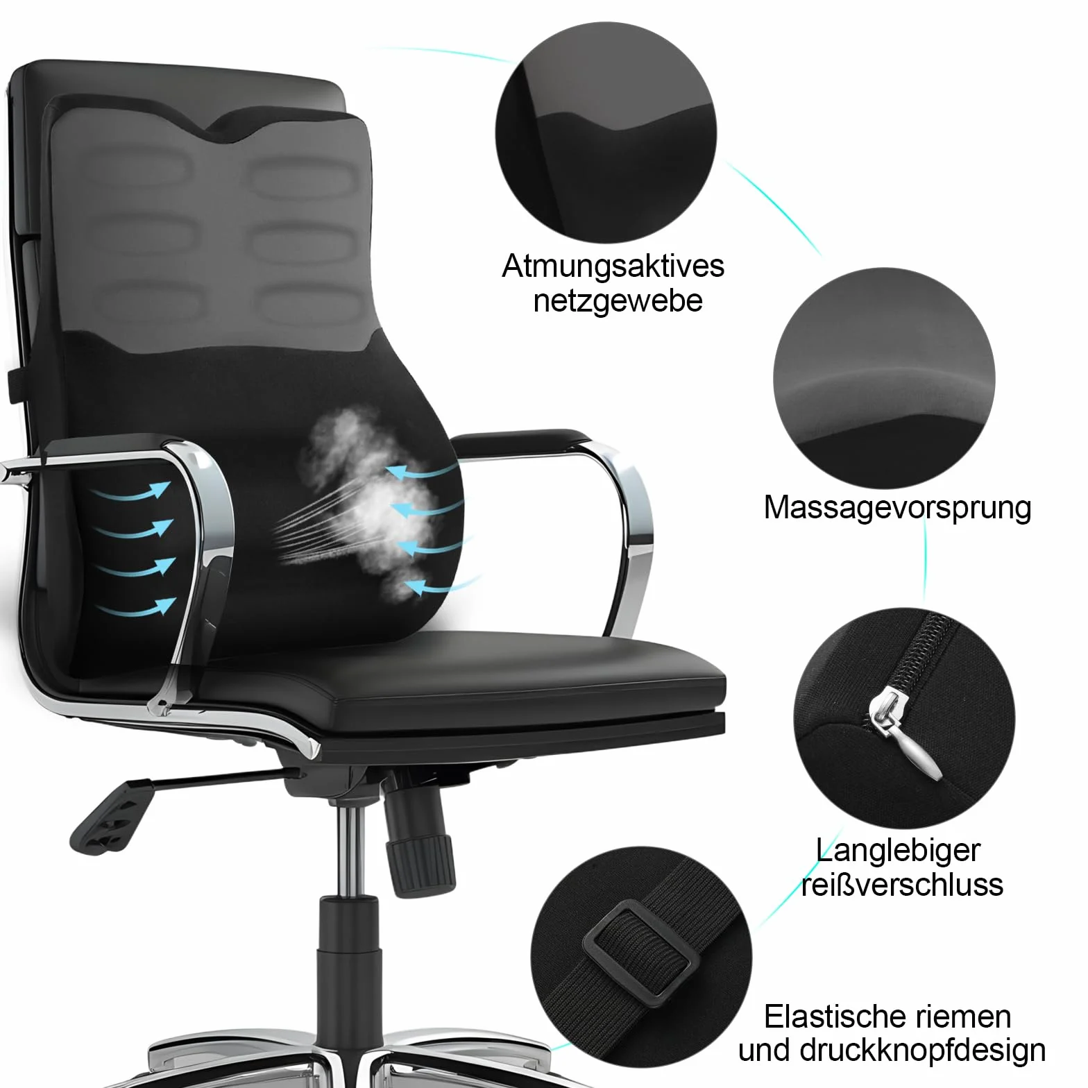 Poduszka lędźwiowa do samochodu, podparcie lędźwiowe, poduszka pod plecy do samochodu, poduszka pod plecy z pamięcią kształtu, ergonomiczna poduszka podpierająca plecy do domu, biura