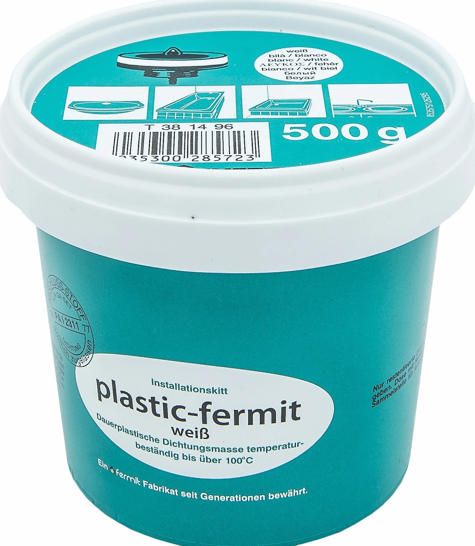 Cornat Plastic-Fermit V11021 Uszczelniacz, Biały, 500 g