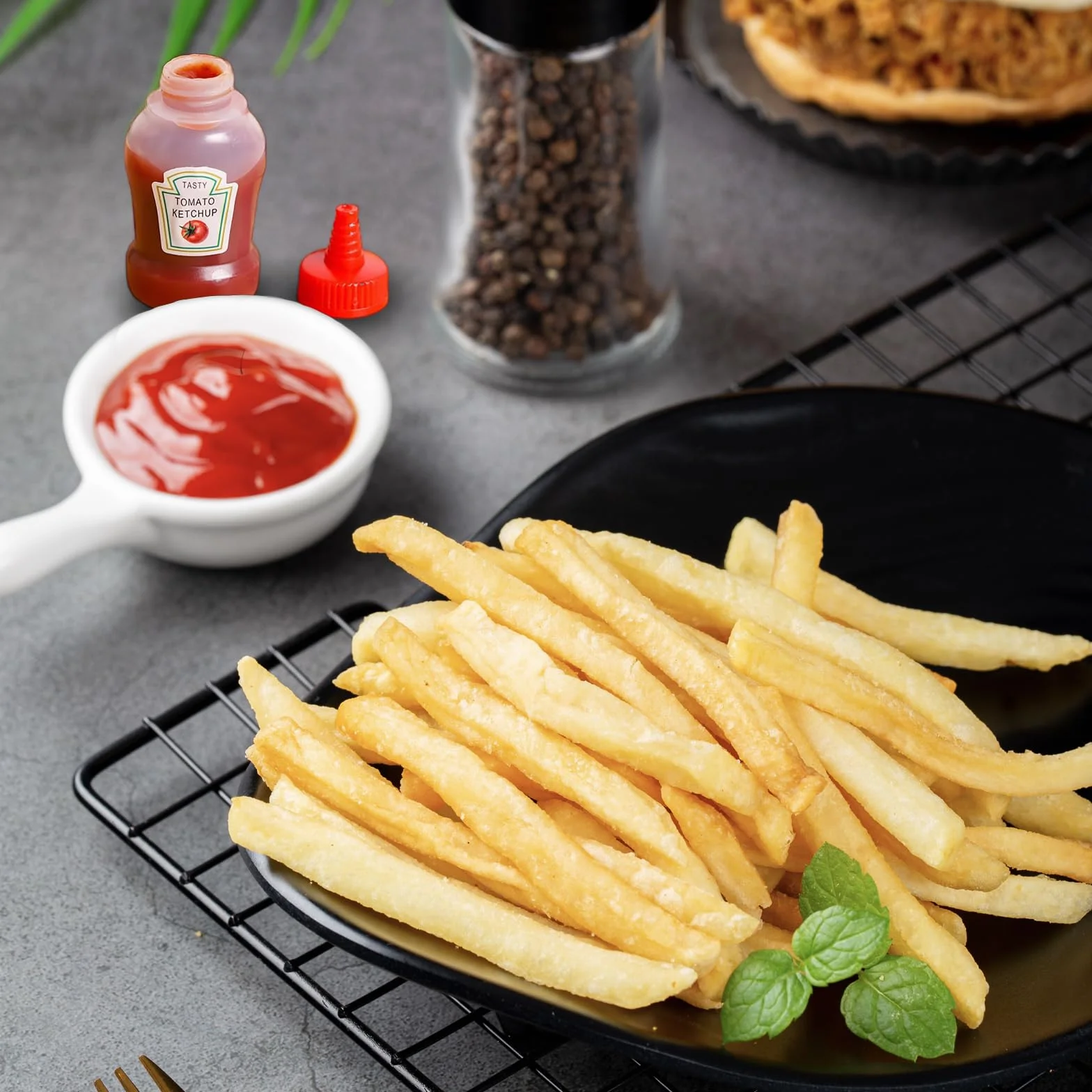Mini butelka miękka 25 ml plastikowy słoik na sos sojowy ketchup sałatkowy 8 sztuk