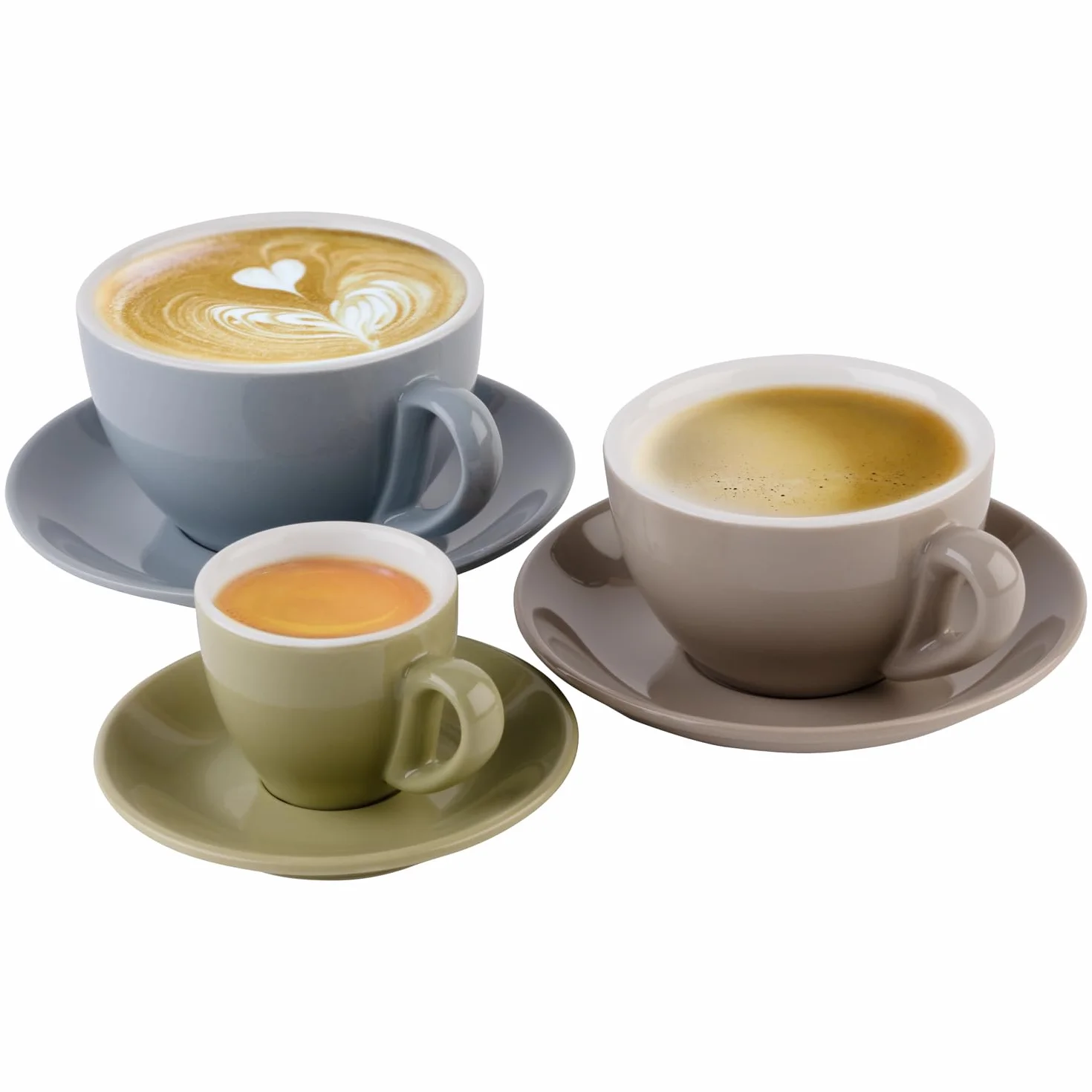 APS 16006 filiżanka do cappuccino w kolorze szarym Ø 10,5 cm, wysokość 6,5 cm, 300 ml