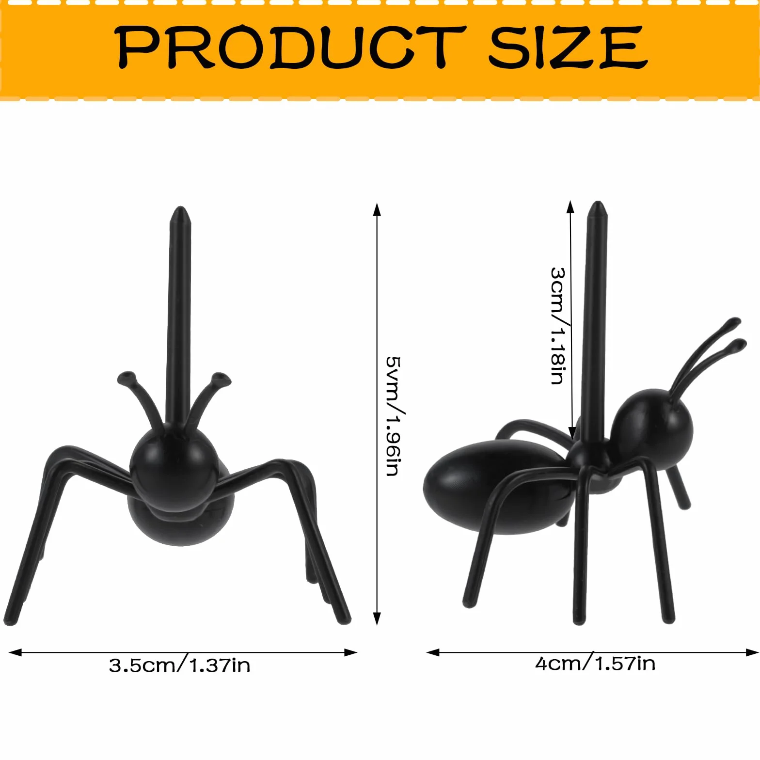 36 sztuk dziwacznych widelców do owoców, wykałaczki, owoce, widelce do deserów, wielokrotnego użytku, na imprezę z motywem bug, urodziny, Halloween, dekoracja na przekąski, ciasto, desery