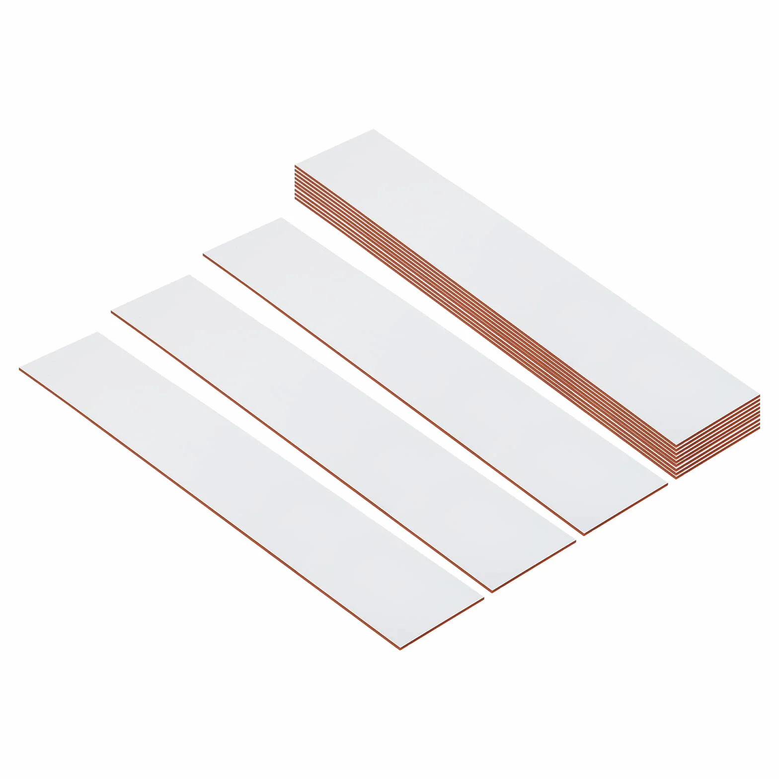 PATIKIL Puste tabliczki z imieniem, 25 cm x 5 cm, 12 sztuk, niestandardowa grawerowana tabliczka znamionowa, prostokątna, grawerowanie laserowe, puste miejsca na spersonalizowane tabliczki znamionowe,