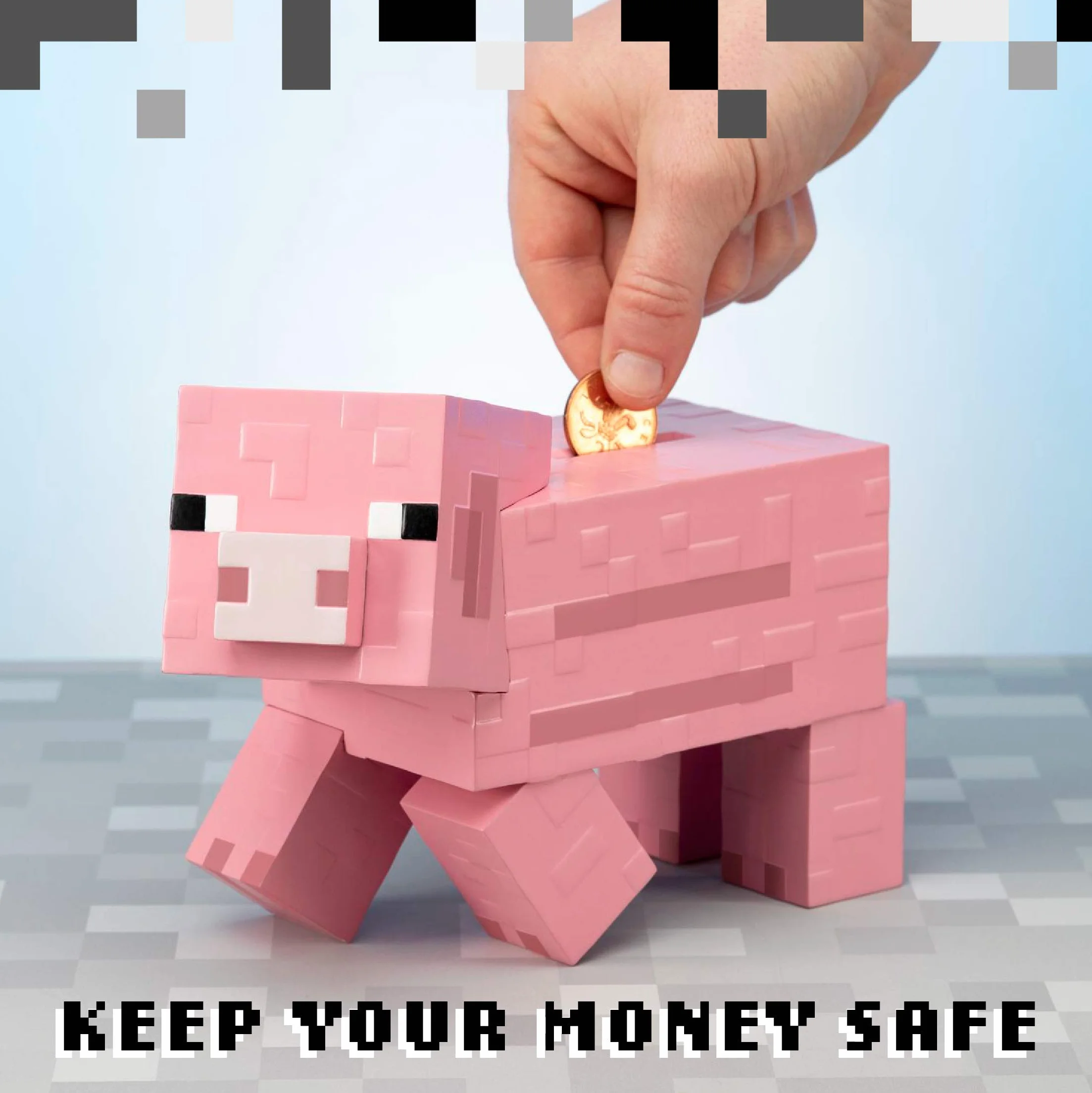 Minecraft Pig Money Bank – oficjalnie licencjonowany produkt Minecraft nowość skarbonka dla dzieci, prezent dla graczy | Paladone