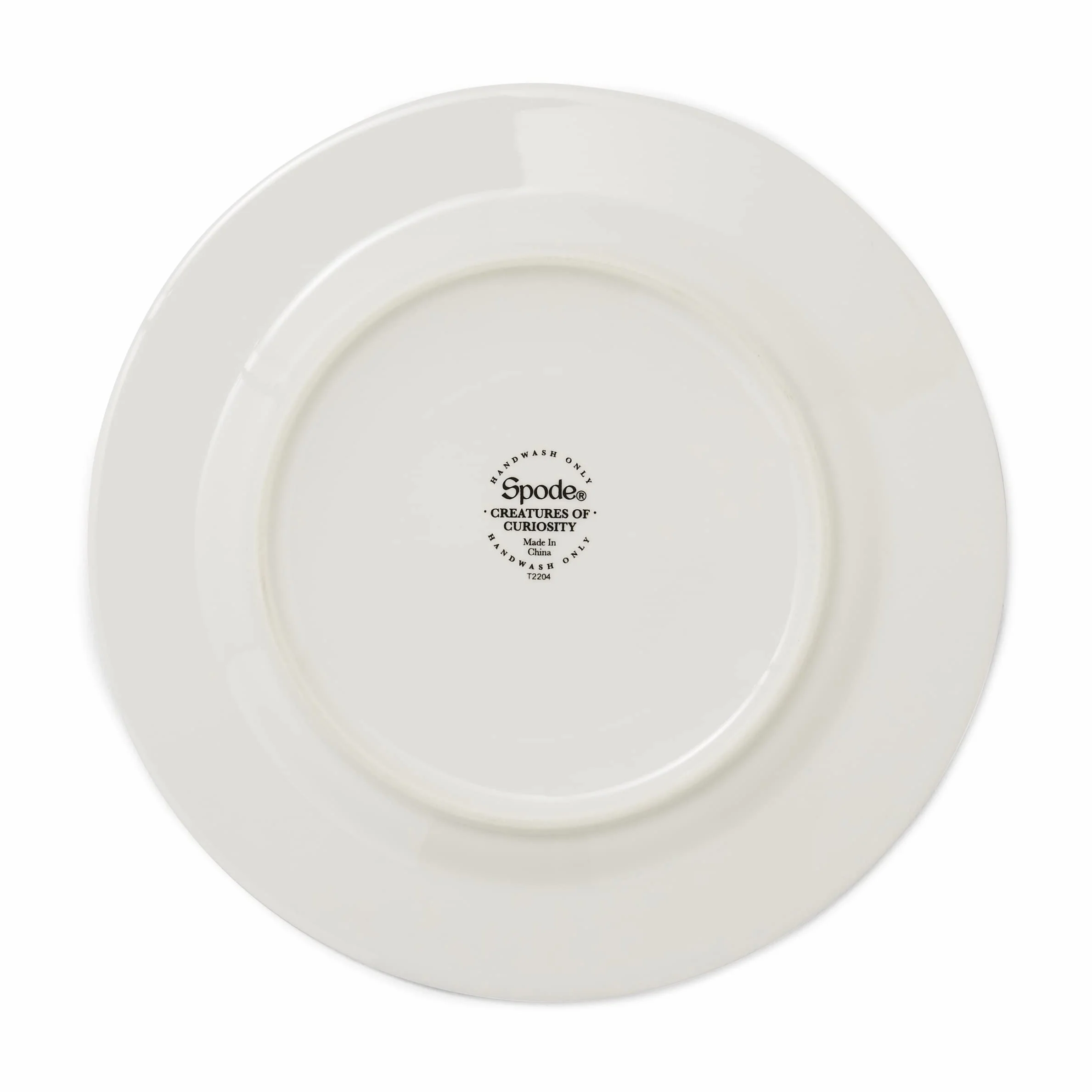 Spode Creatures of Curiosity zestaw 4 porcelanowych talerzy 20,5 cm wzór panterki z 22-karatowym złotem