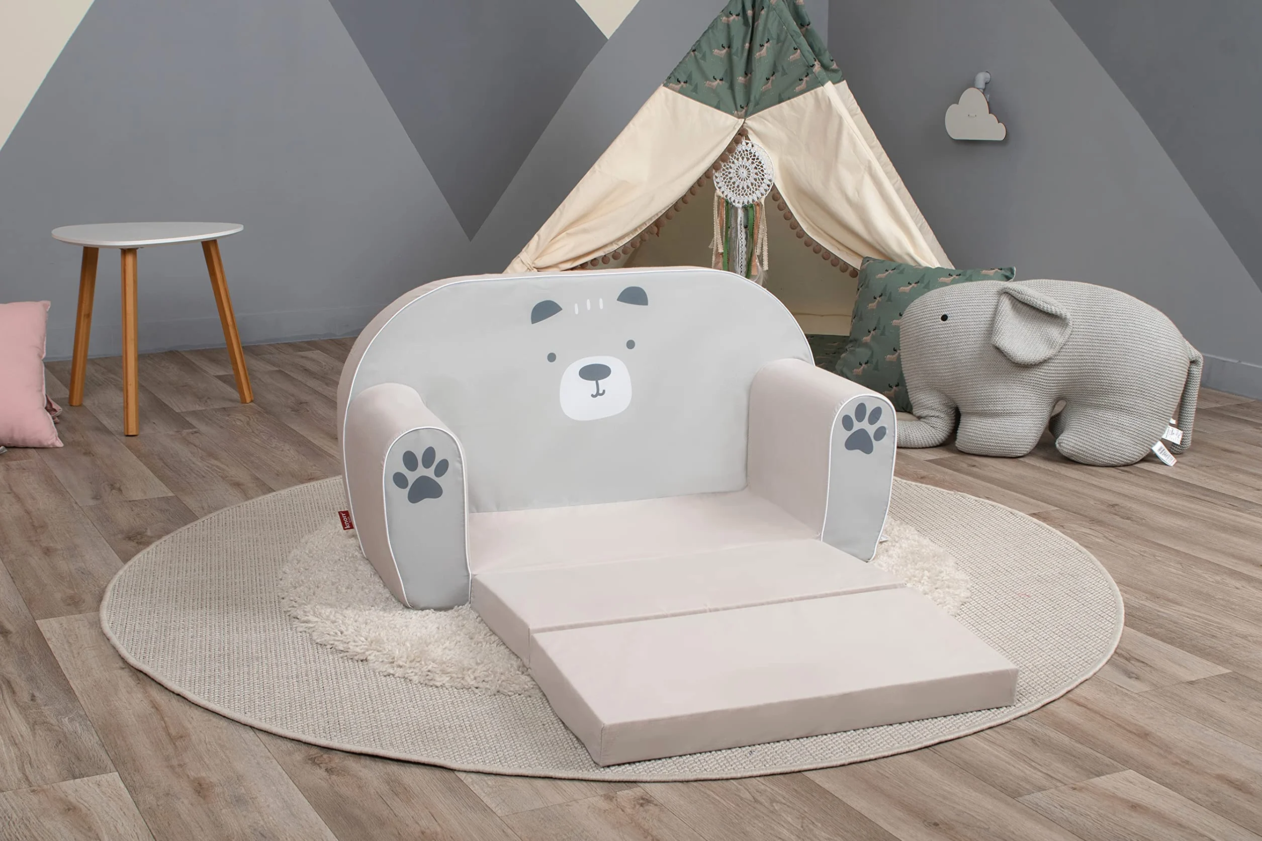 Knorrtoys 68480-sofa dziecięca miś Paul, bawełna