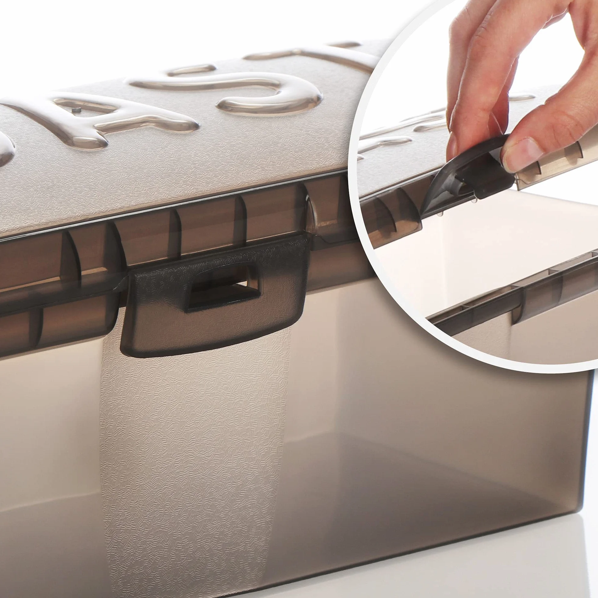COM-FOUR® Pojemnik na chleb tostowy szary 1 sztuka
